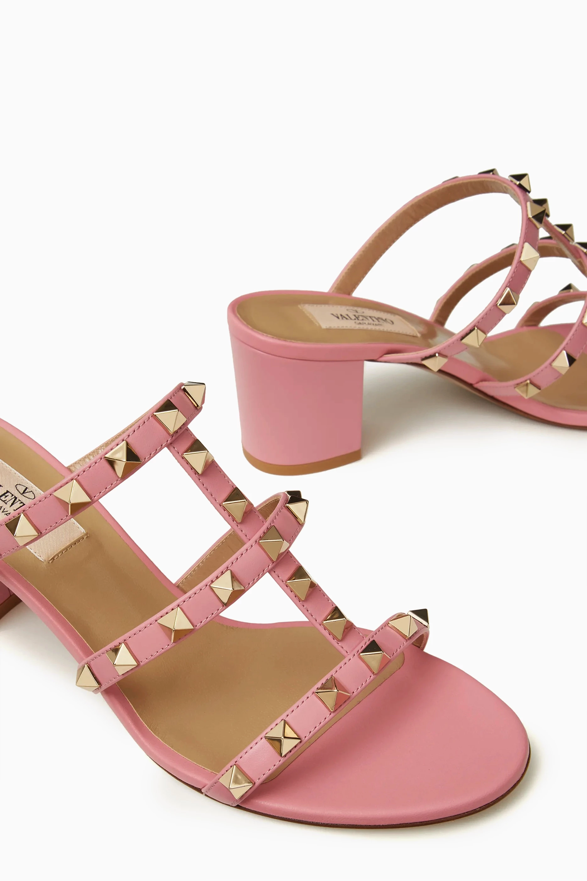 Buy Valentino Garavani Pink Valentino Garavani Rockstud 60 Slide