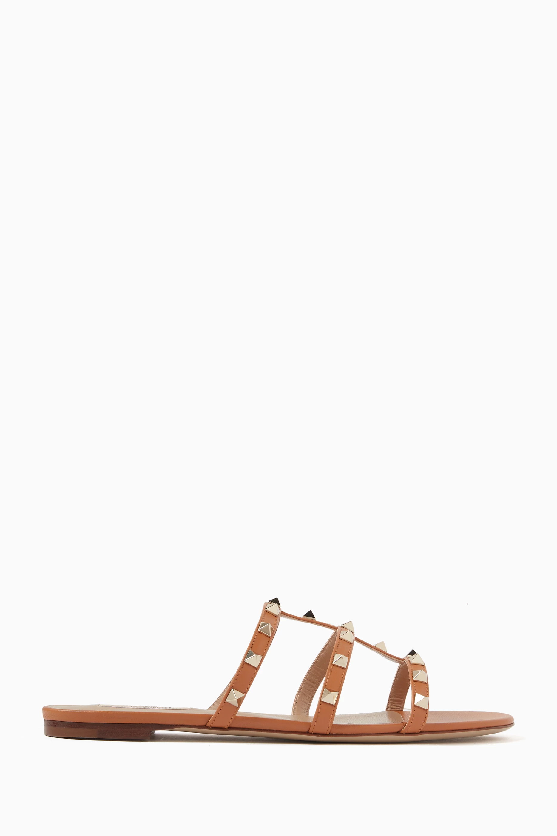 【関税・送料込み】VALENTINO GARAVANI SANDALS TAN BROWN Valentino Garavani Rockstud sandals for Women - Brown in UAE
