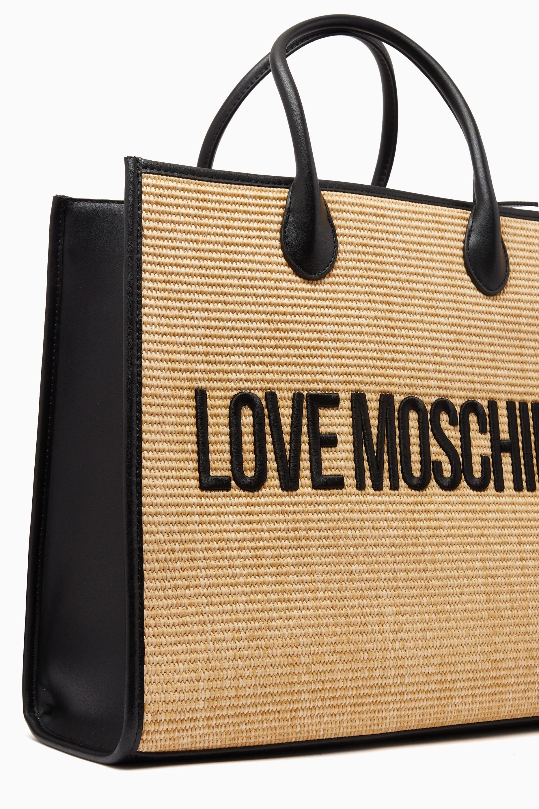 Buy Love Moschino Black Large Madame Embossed Logo Tote Bag in