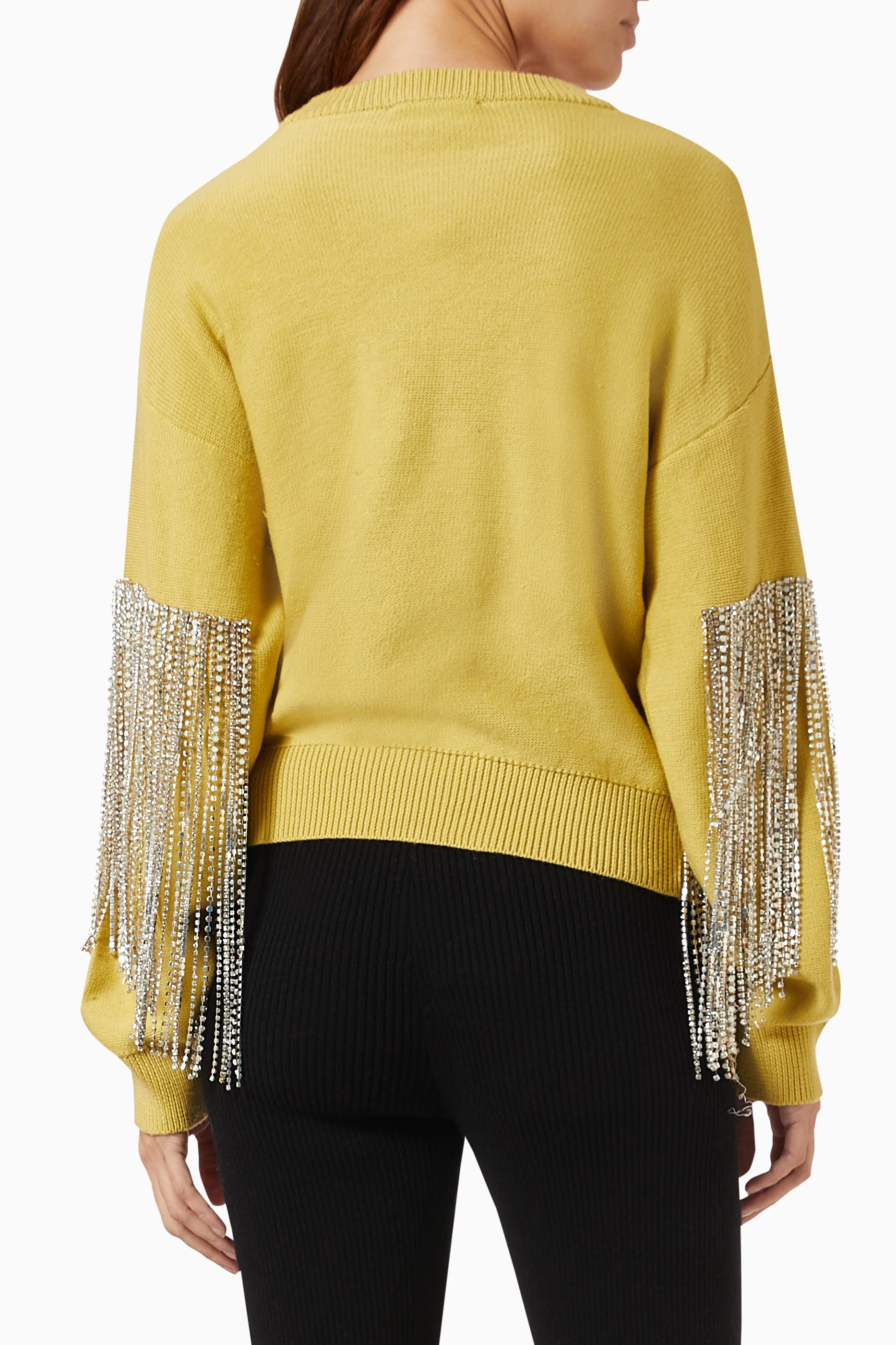 Yellow fringe sweater outlet