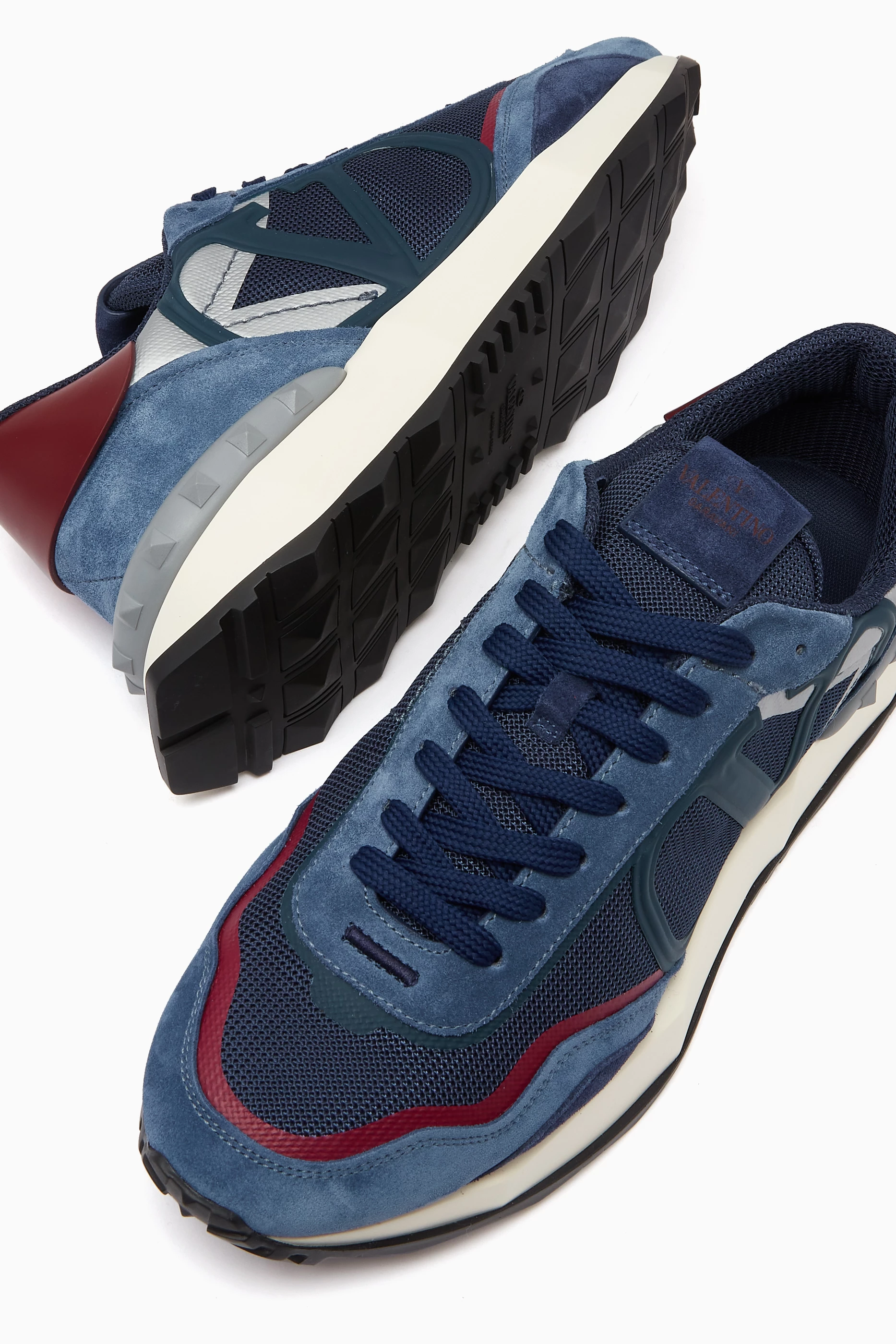 スニーカー 25ss Valentino Garavani Navy Blue Canvas Slip Ons navy deco slip on sneakers shoes | DIS