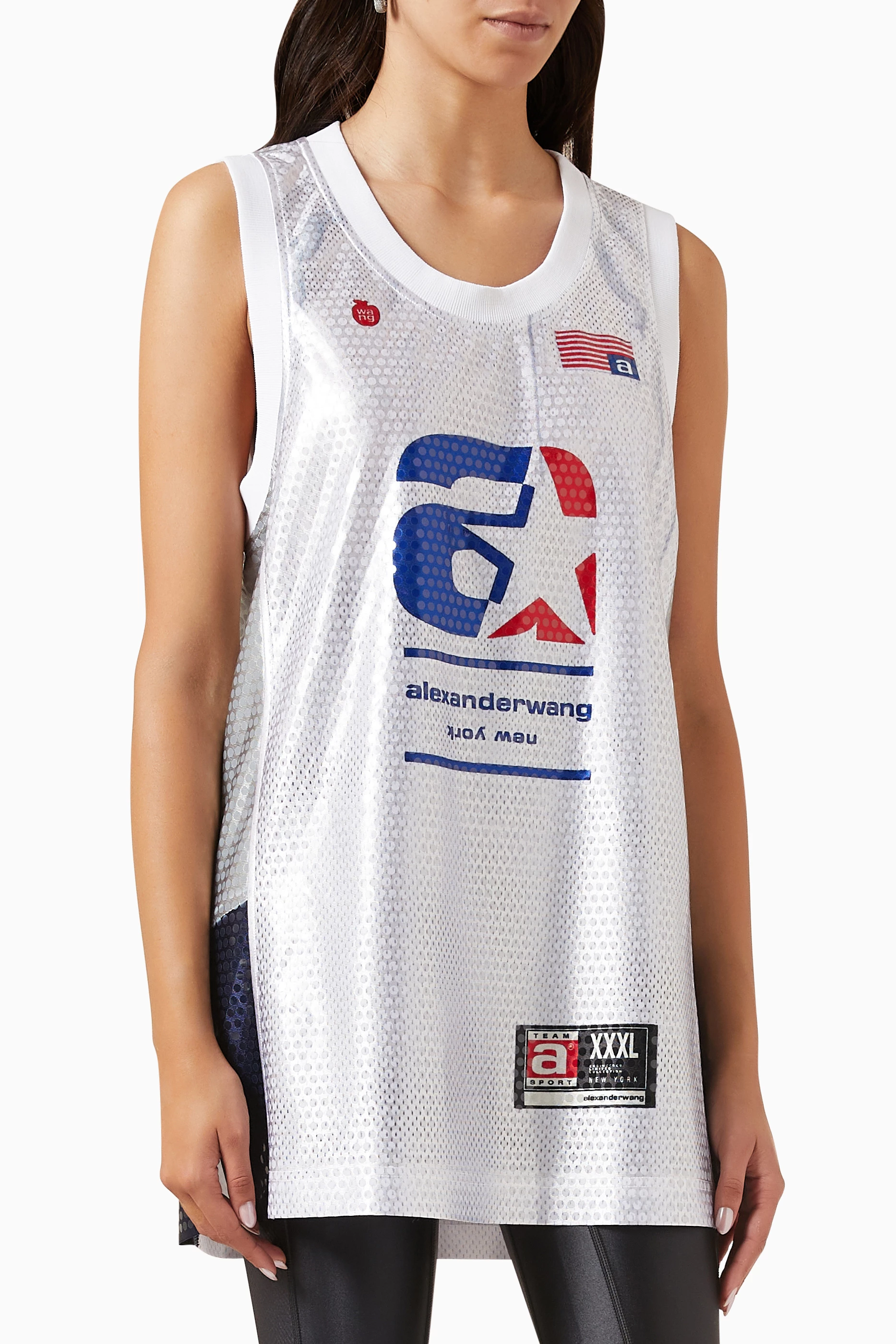ウェア Alexander wang Aster basketball tanktop Buy Alexander Wang White Astar Basketball Jersey in Sequn