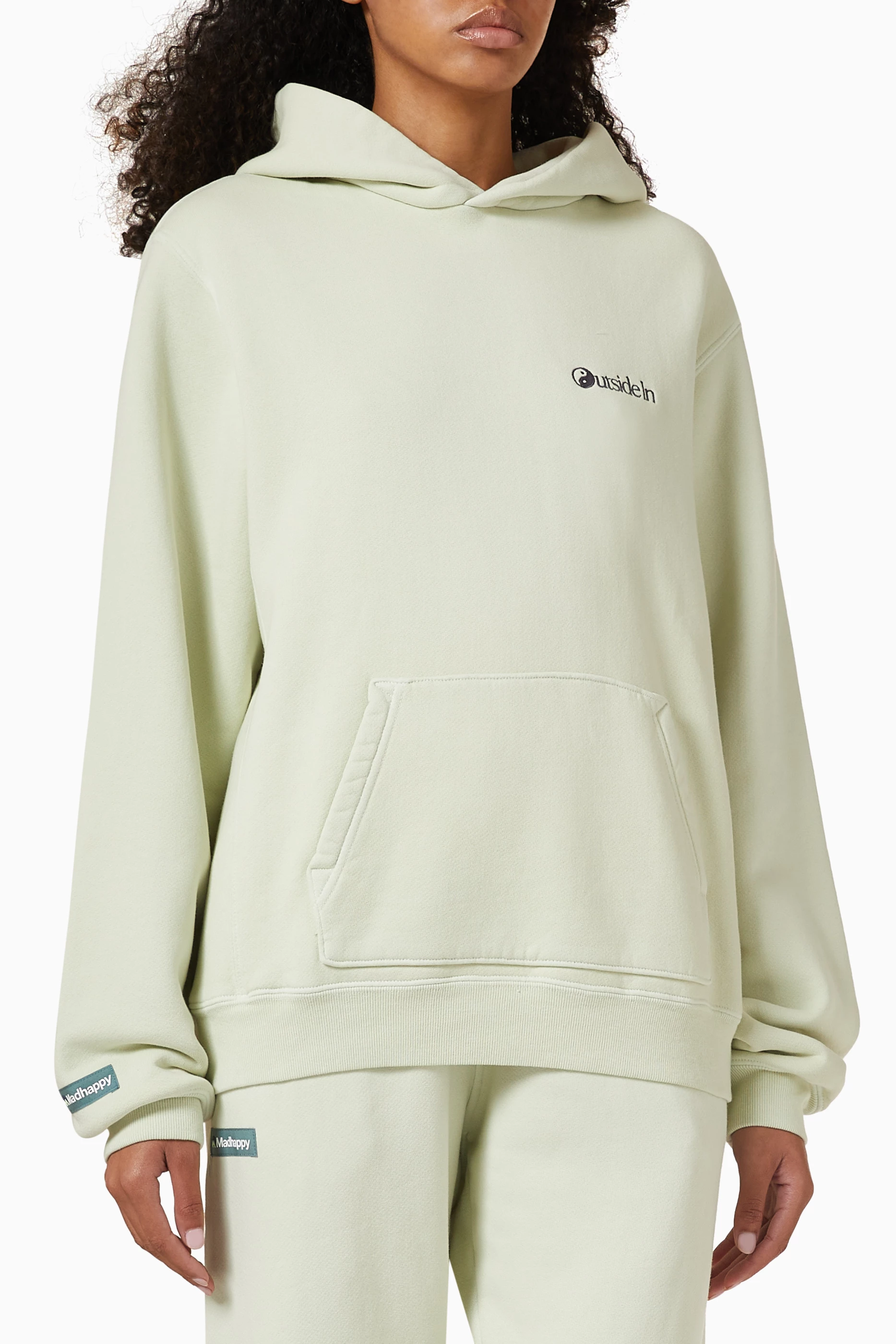 Buy Madhappy Green Outdoors Printed Hoodie in Cotton fleece For Women Online Ounass Saudi