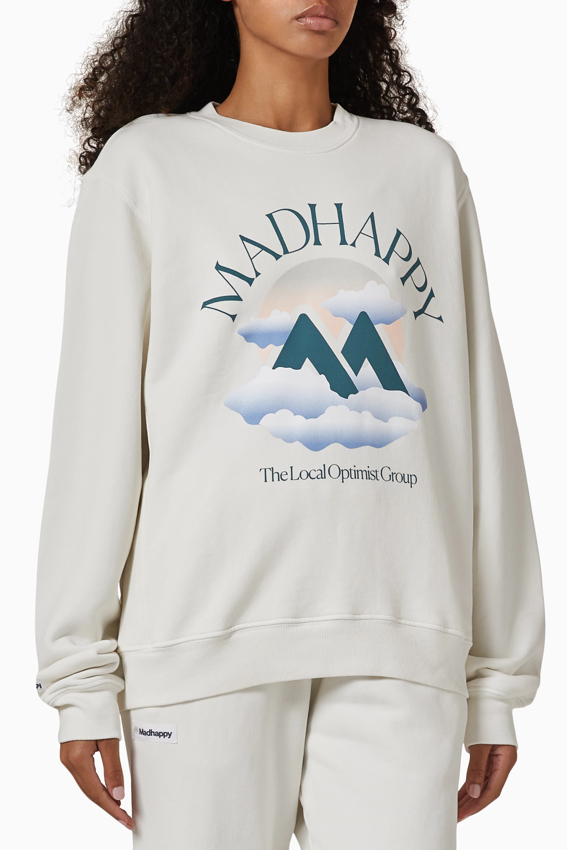 Buy Madhappy Neutral Outdoors Printed Sweatshirt in Cotton fleece For Women Online Ounass Saudi