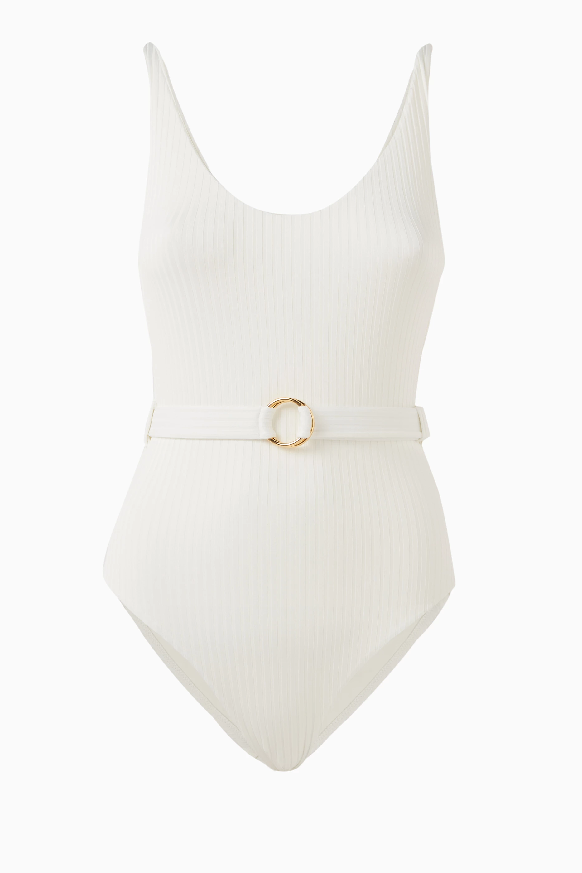 【MELISSA ODABASH】st tropez ベルト付き ribbed swimsuit St Tropez Tan Ribbed Swimsuit | Official Site