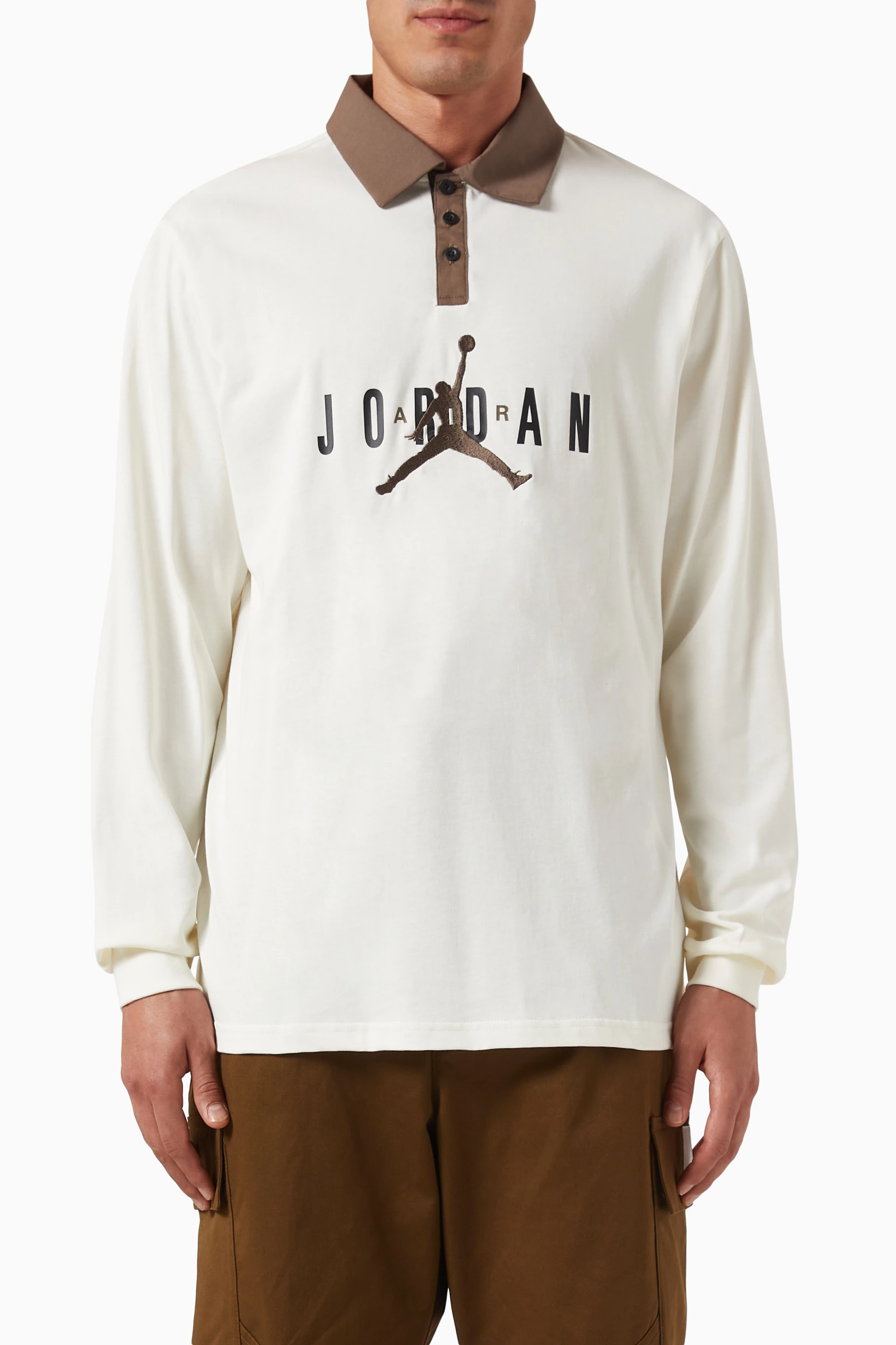 Jordan long sleeve polo best sale