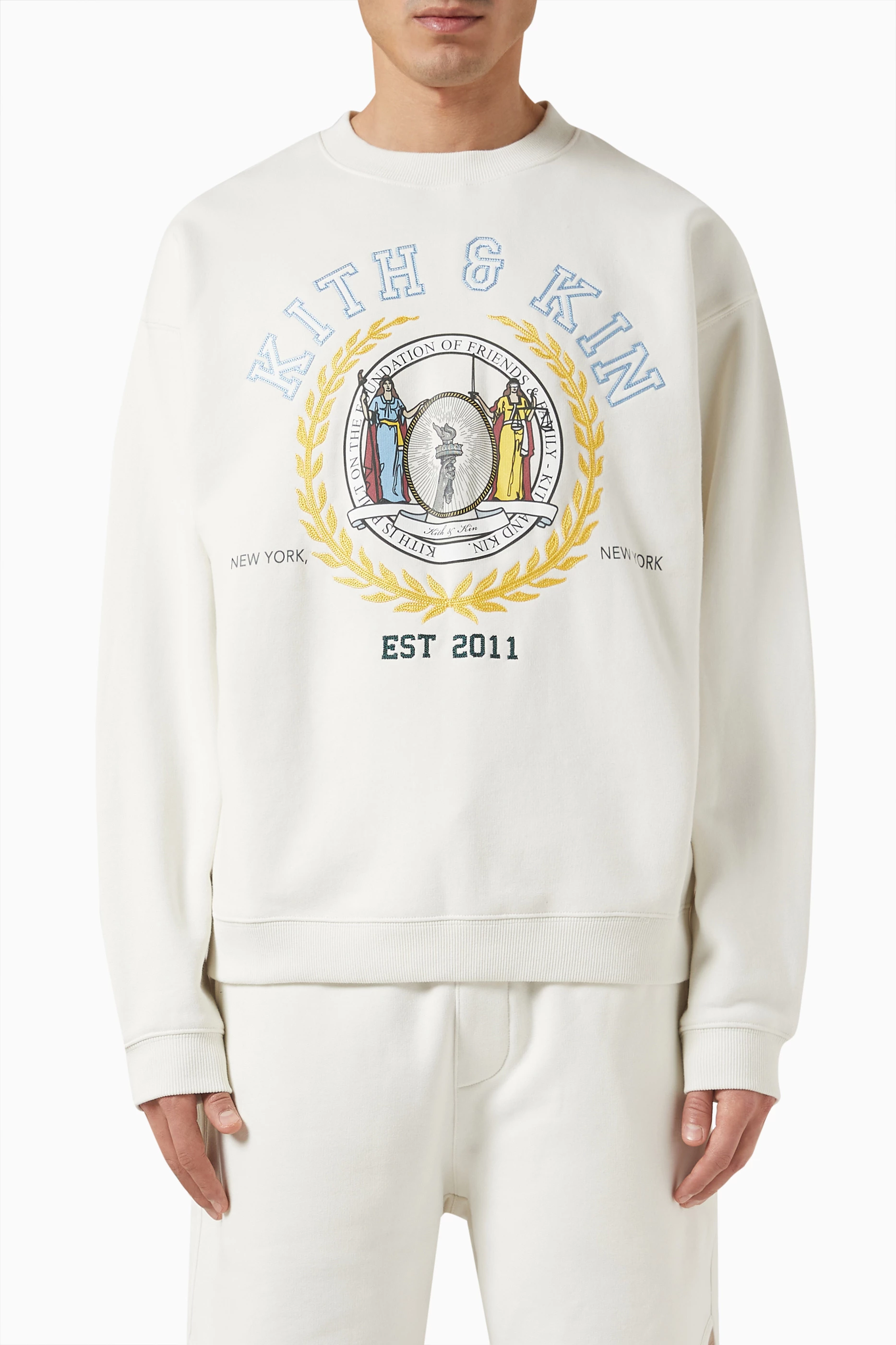 Buy Kith Neutral Vintage Sweatshirt in Cotton For Men Online Ounass Saudi