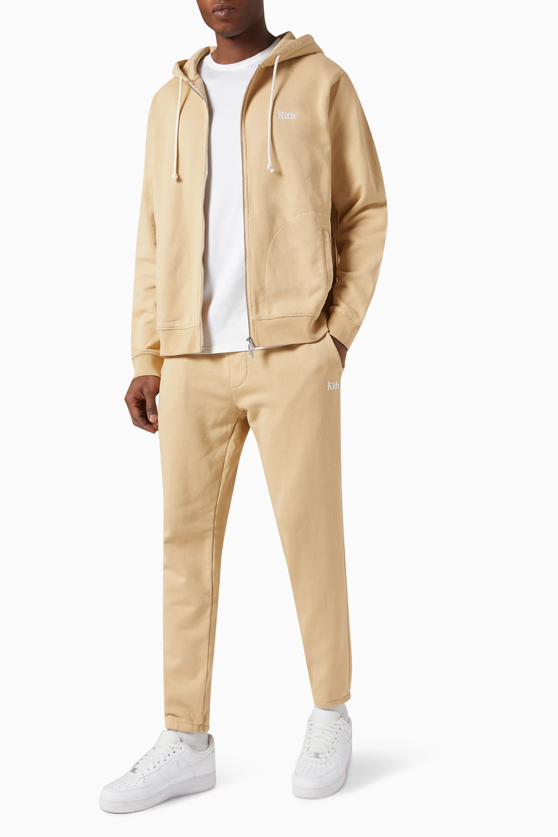 Buy Kith Neutral Kith Williams V Zip up Hoodie in Cotton Fleece For Men Online Ounass Saudi
