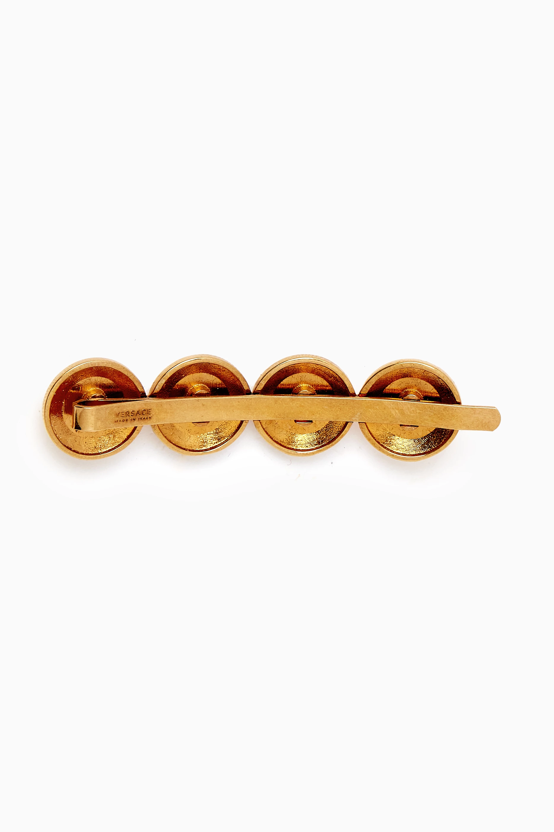 Buy Versace Gold Right Medusa Tribute Hairpin Clip in Gold  display picture 1
