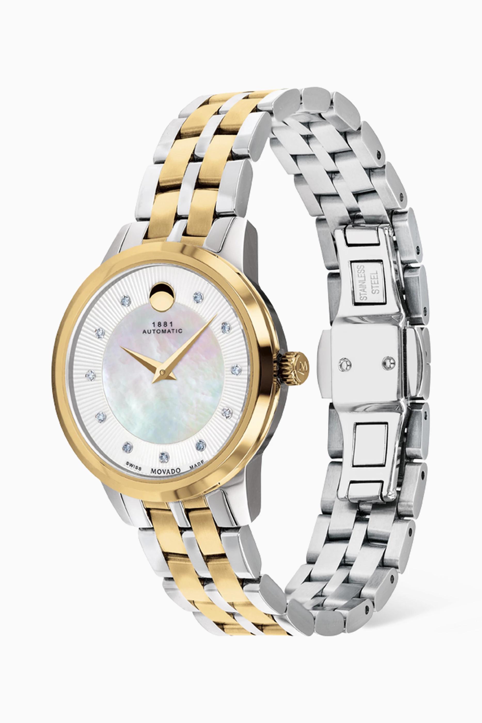 Buy Movado Multicolour 1881 Automatic Stainless Steel Watch, 30mm