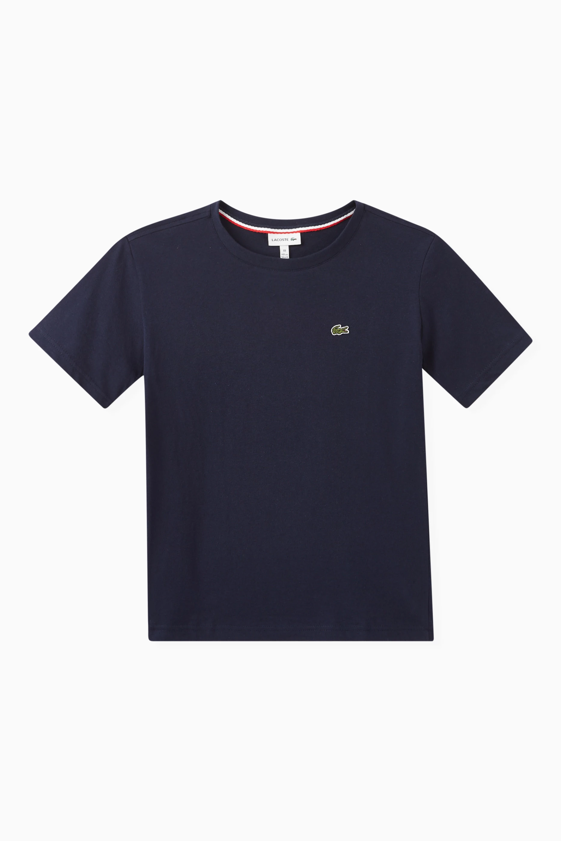 Buy Lacoste Blue Logo T Shirt in Cotton Jersey For Boys Online Ounass Saudi