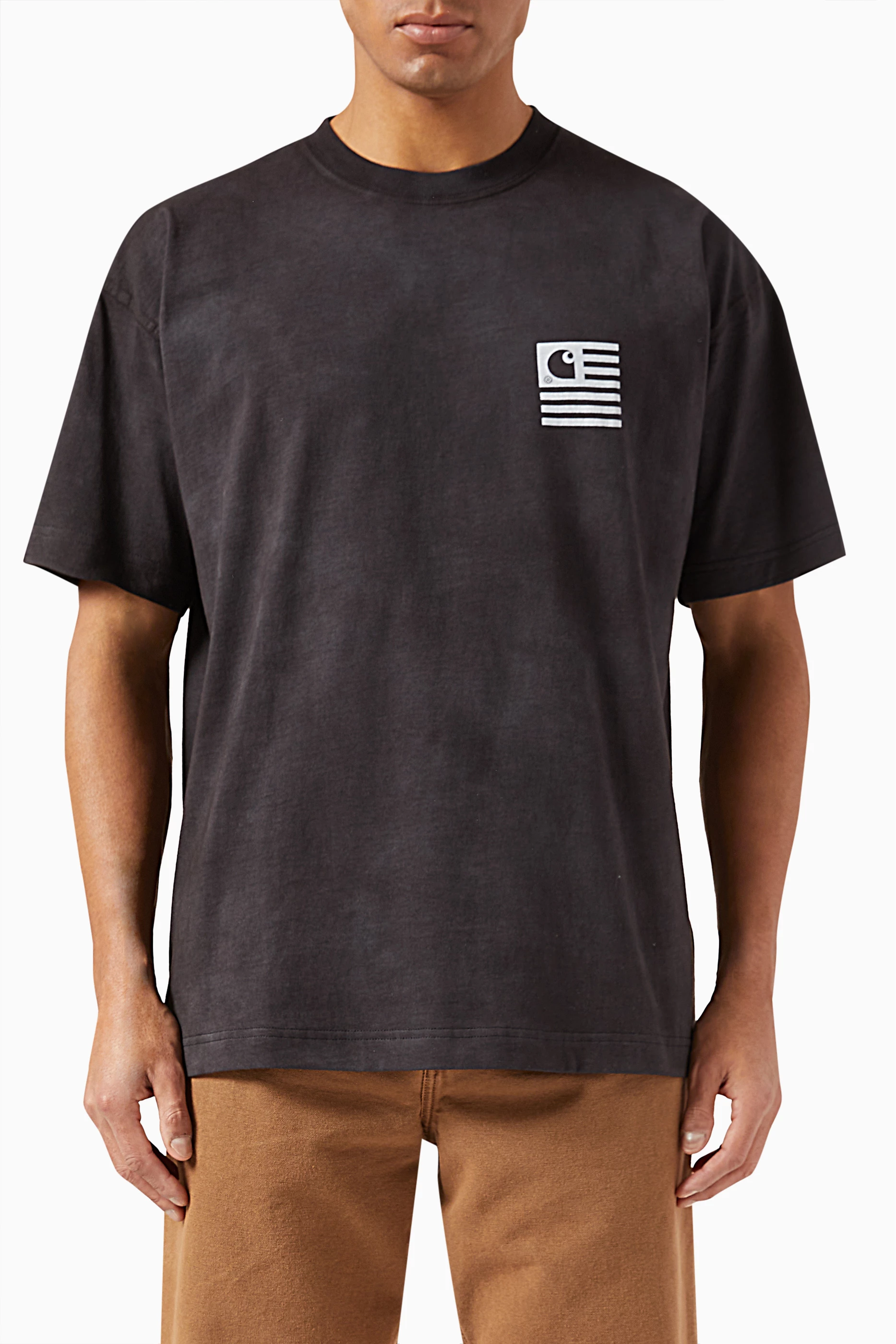 Buy Carhartt WIP Black Chromo T-shirt in Cotton Jersey For