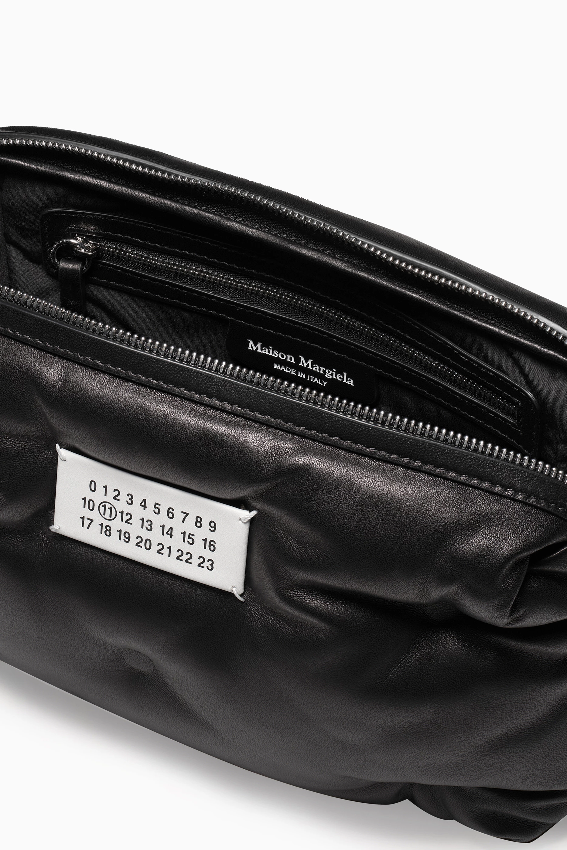 Buy Maison Margiela Black Glam Slam Camera Bag in Leather