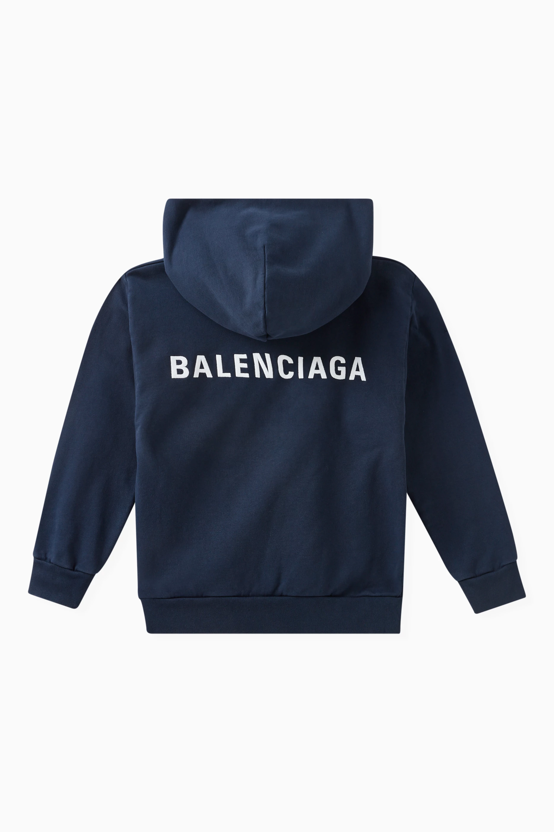 Buy Balenciaga Blue Logo Hoodie in Cotton jersey For Girls Online Ounass Saudi