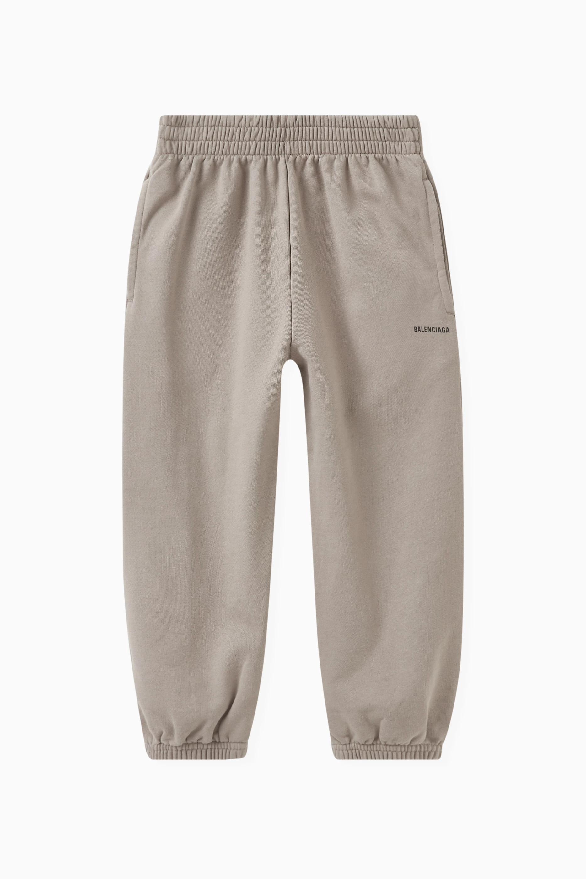Buy Balenciaga Brown Logo Jogging Pants in Cotton Fleece For Boys Online Ounass Saudi