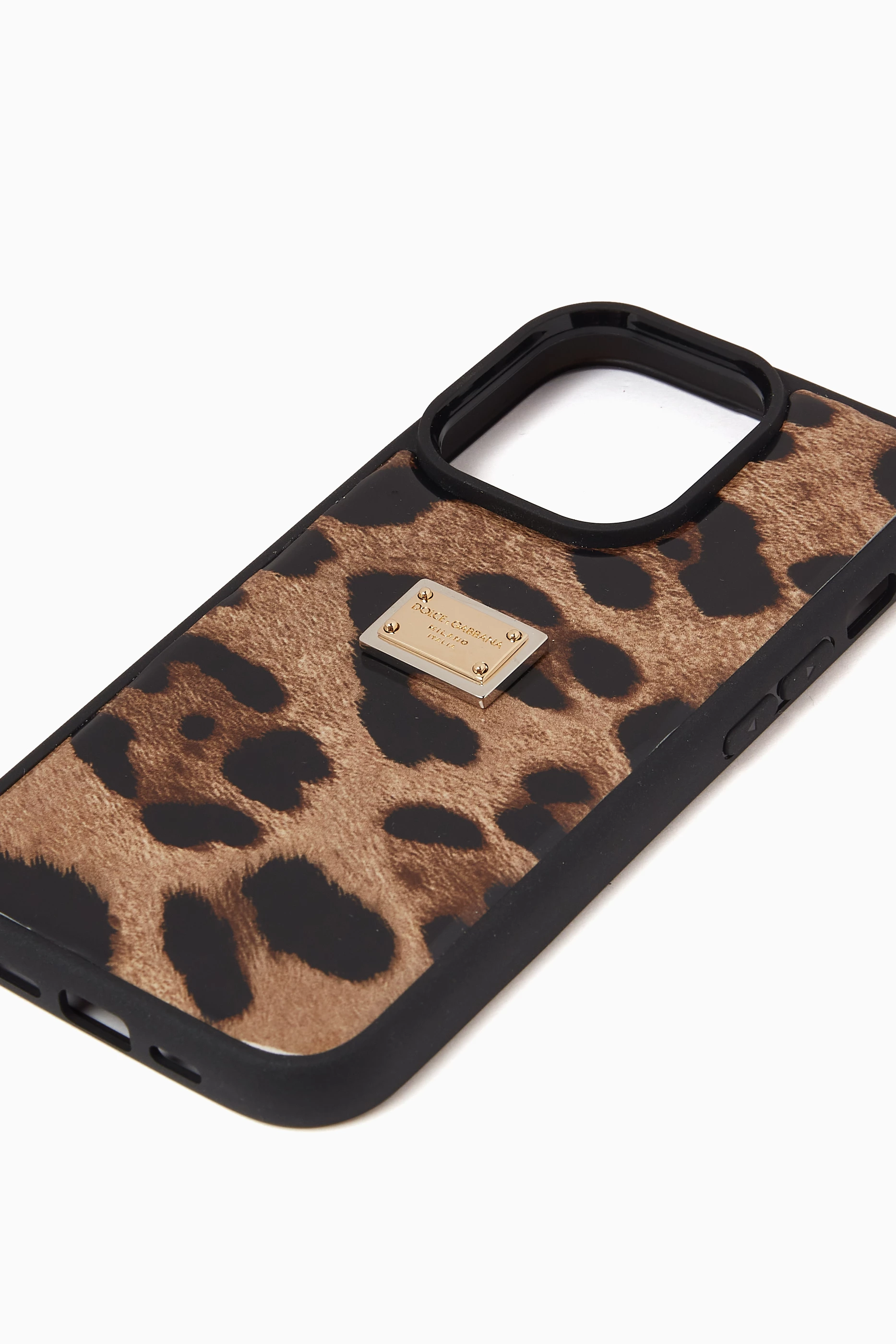 DOLCE & GABBANA iPhone 14 Pro レオパードプリント Dolce & Gabbana leopard-print iPhone 14 Pro Case | Black