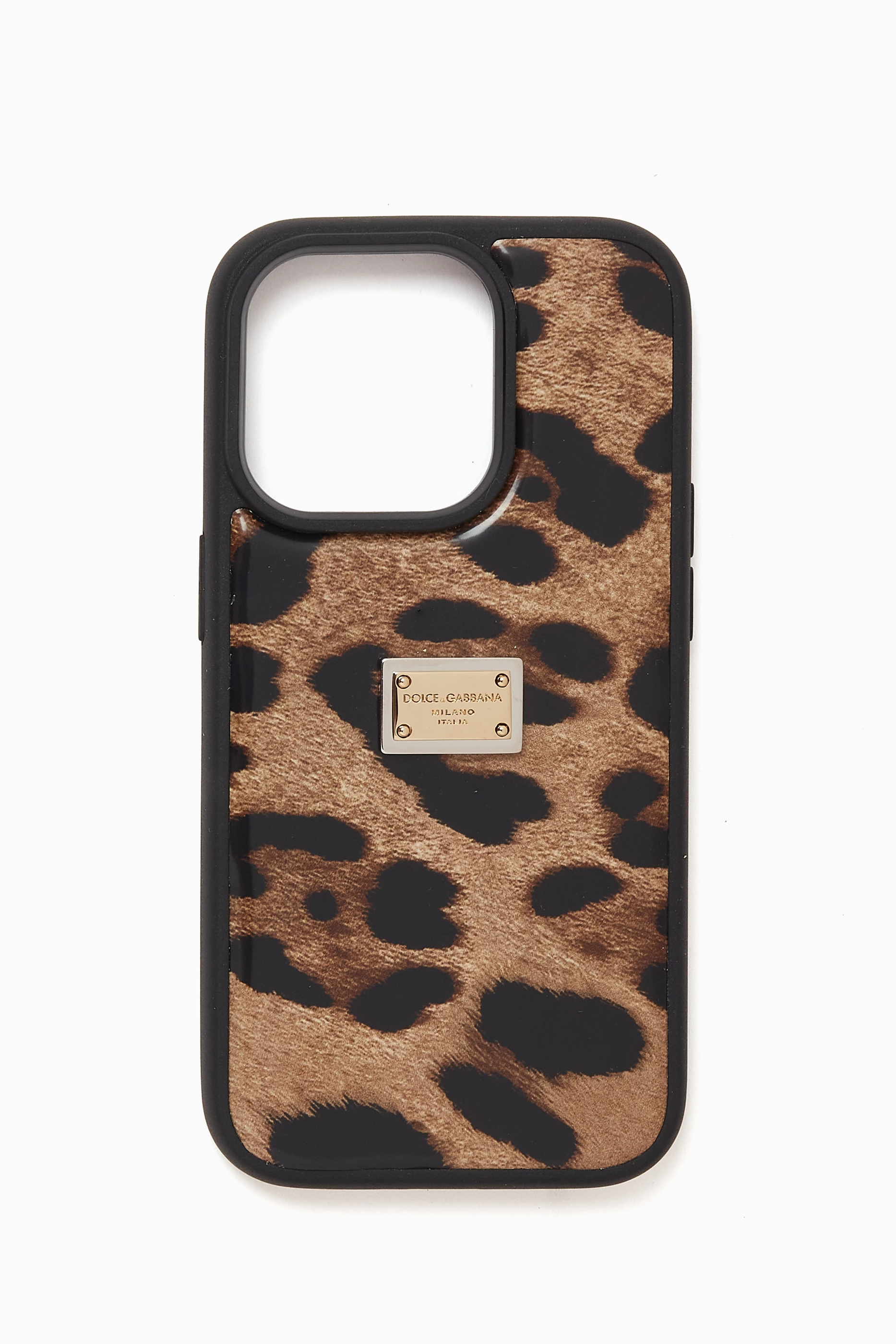 Buy Dolce & Gabbana Brown x KIM DG iPhone 14 Pro Case in Leopard