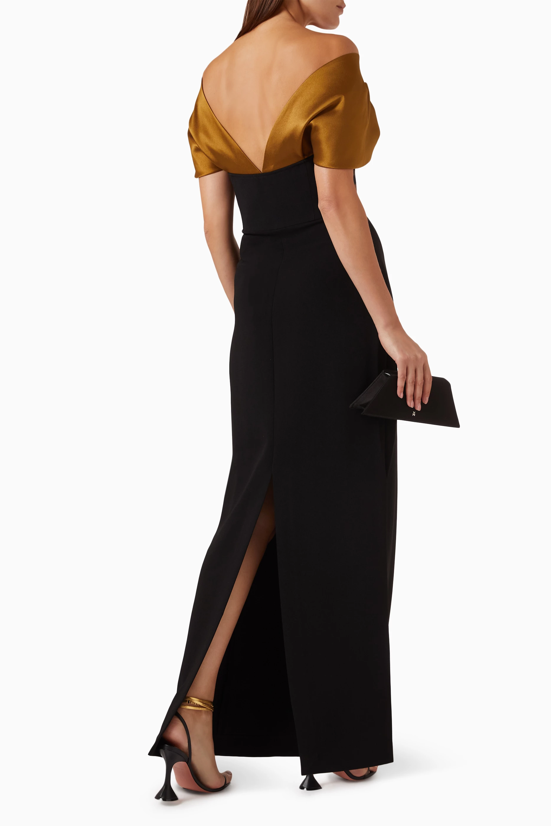 Buy Solace London Gold Dakota Maxi Dress For Women Online