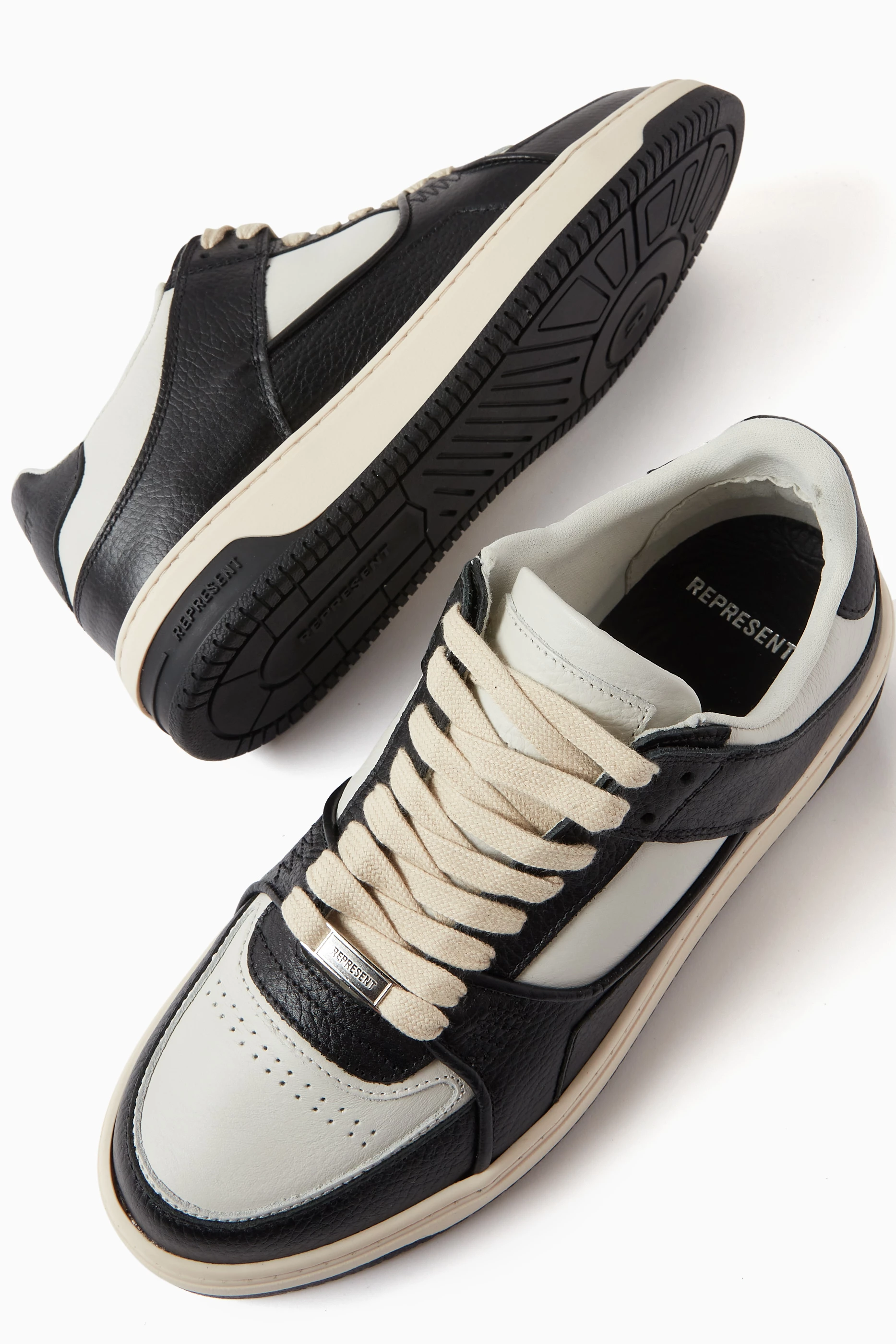 Buy Represent Black Apex Sneakers in Suede Leather For Men