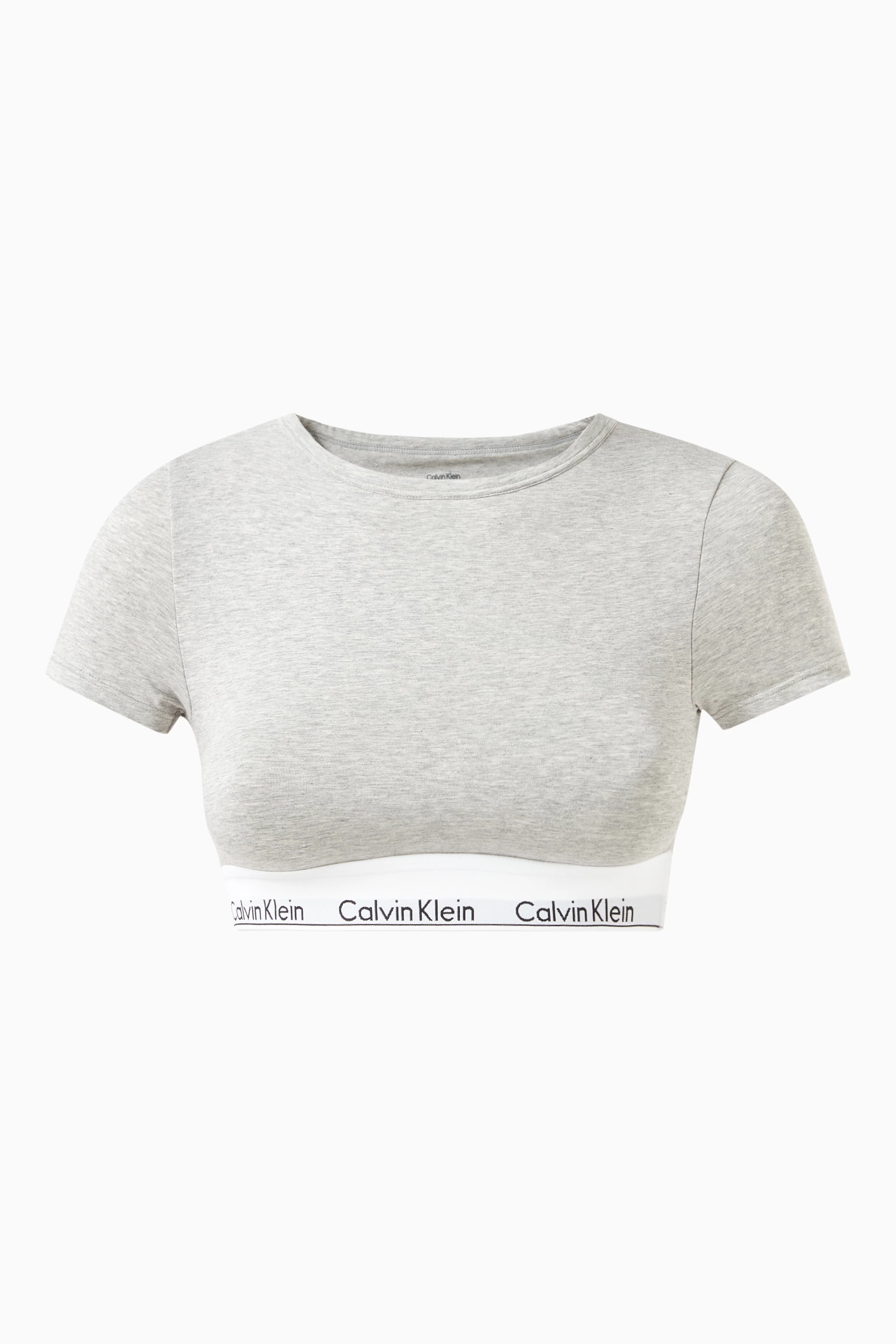 Clothing Calvin Klein Crop Top Grey Buy Calvin Klein Grey T-shirt