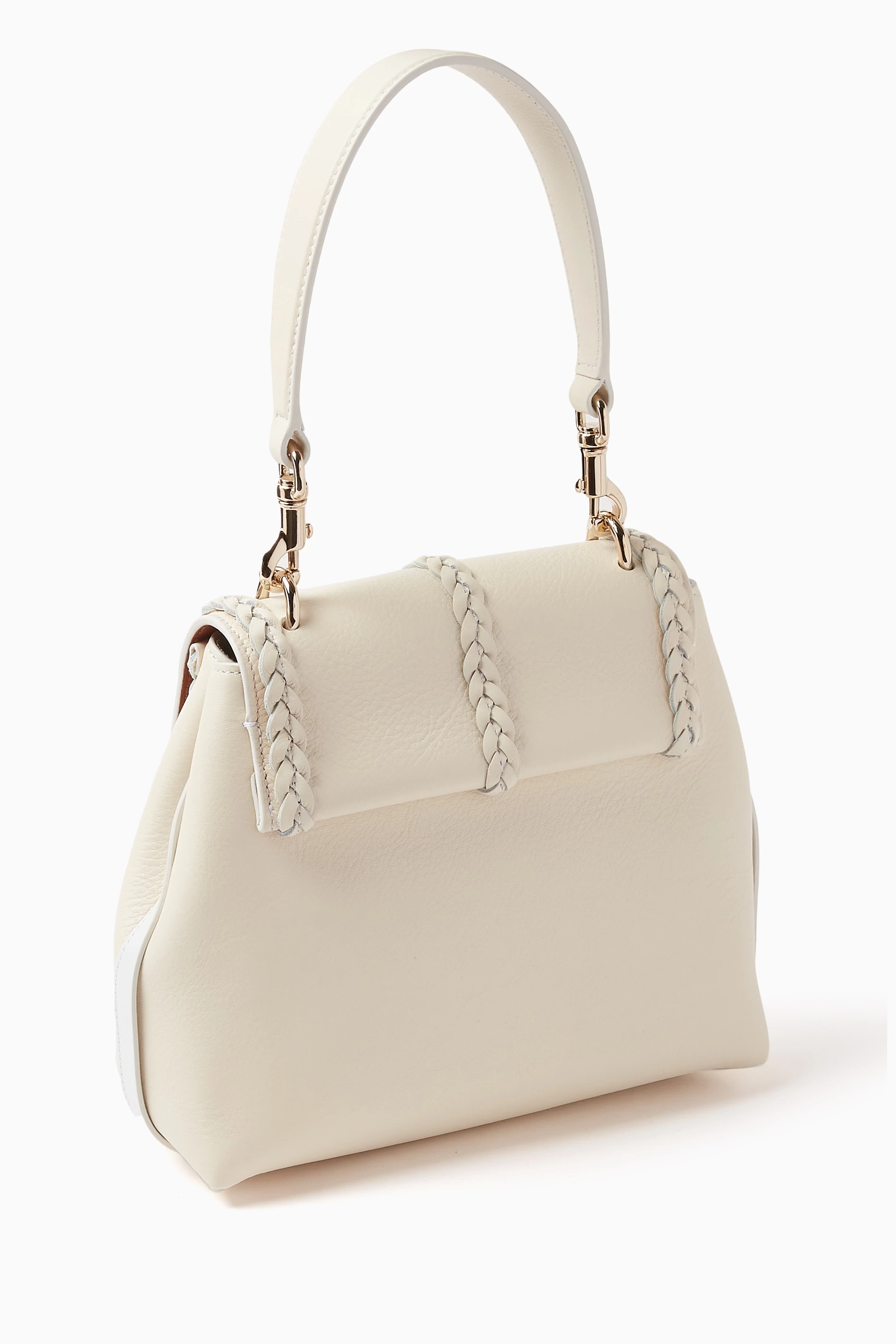 Buy Chloé White Penelope Small Soft Shoulder Bag in Grained