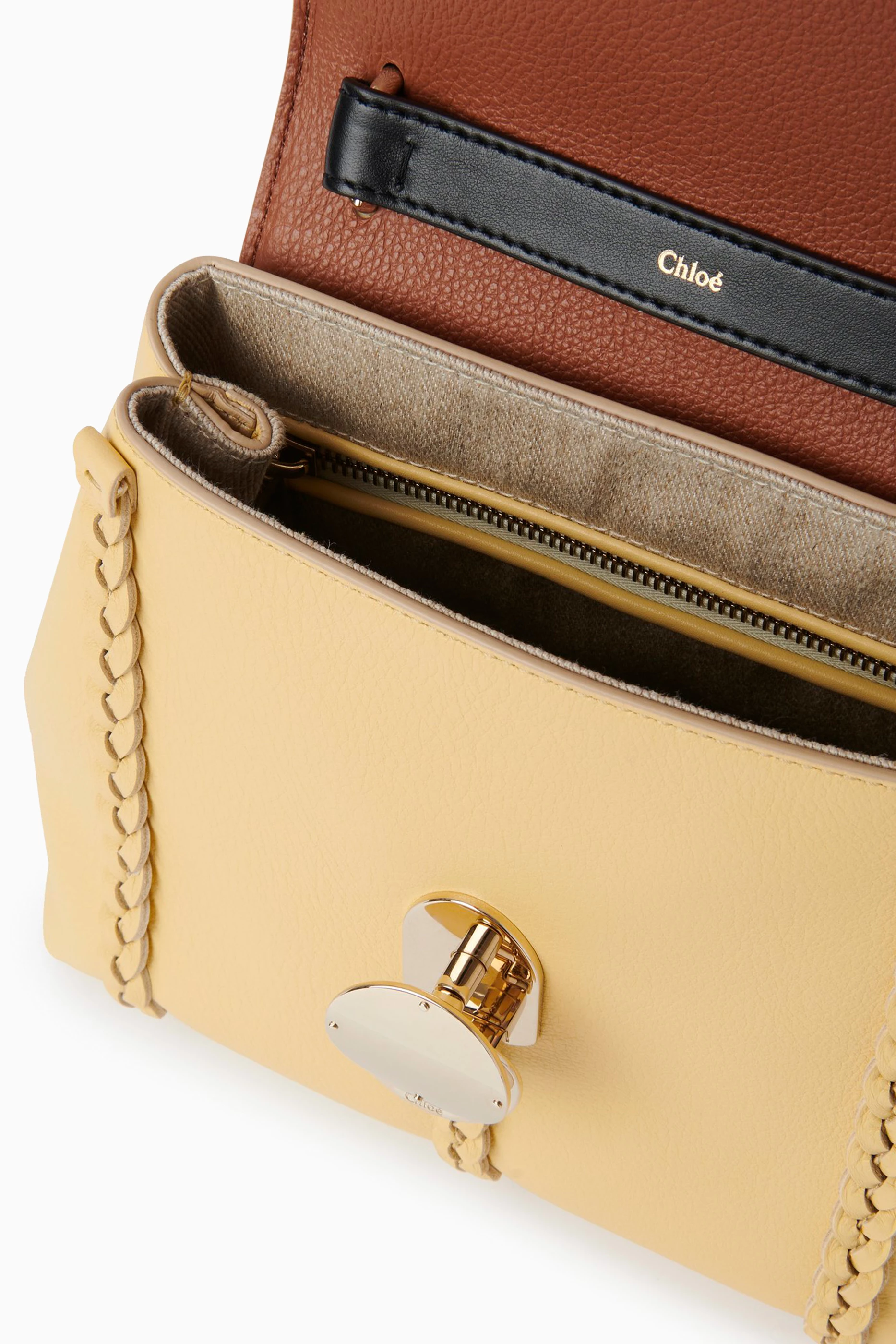 Buy Chloé Yellow Small Penelope Soft Shoulder Bag in Grained