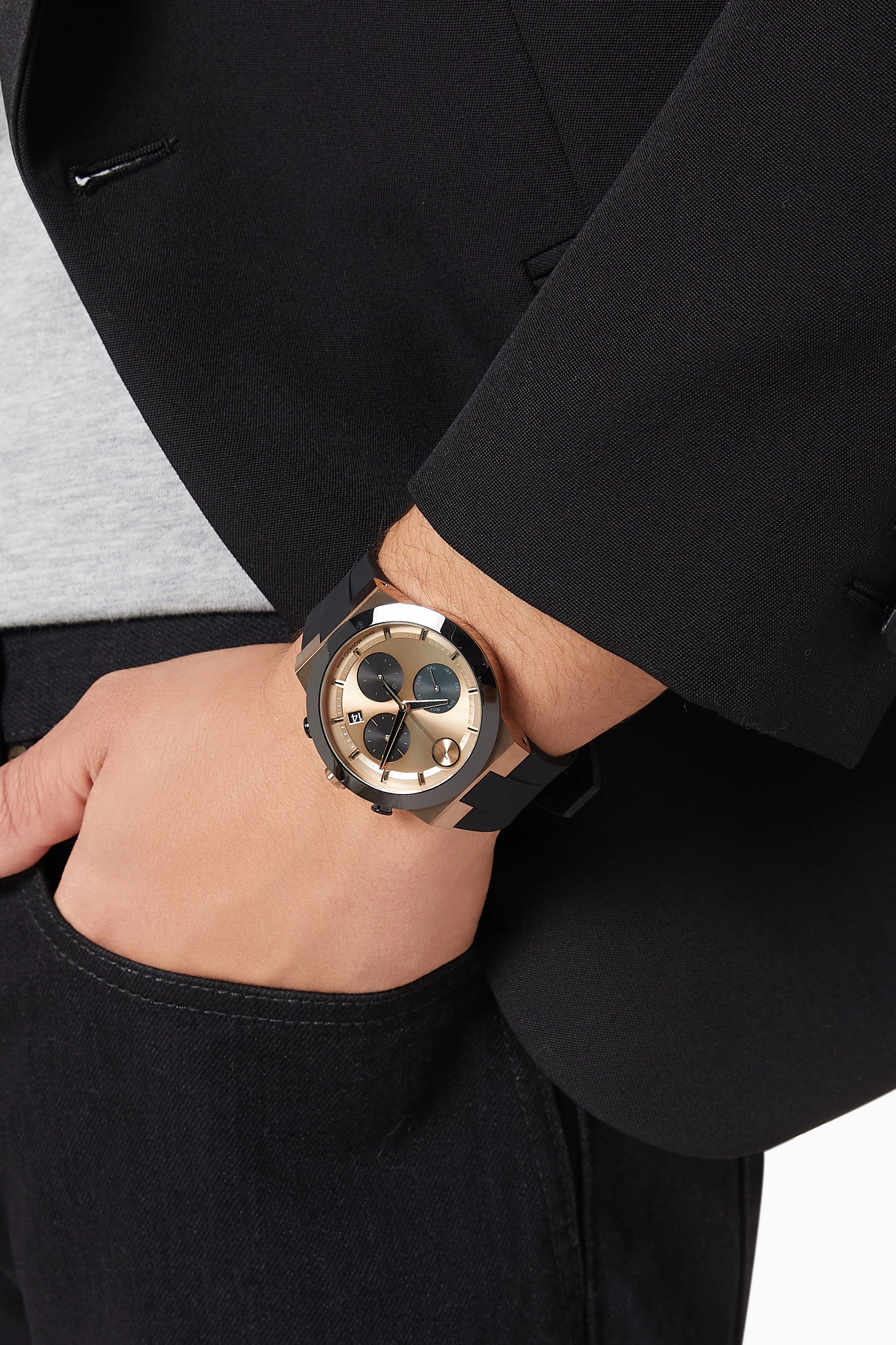 Buy Movado Black Bold Fusion Chronograph Watch, 44mm For Men Online |  Ounass Saudi