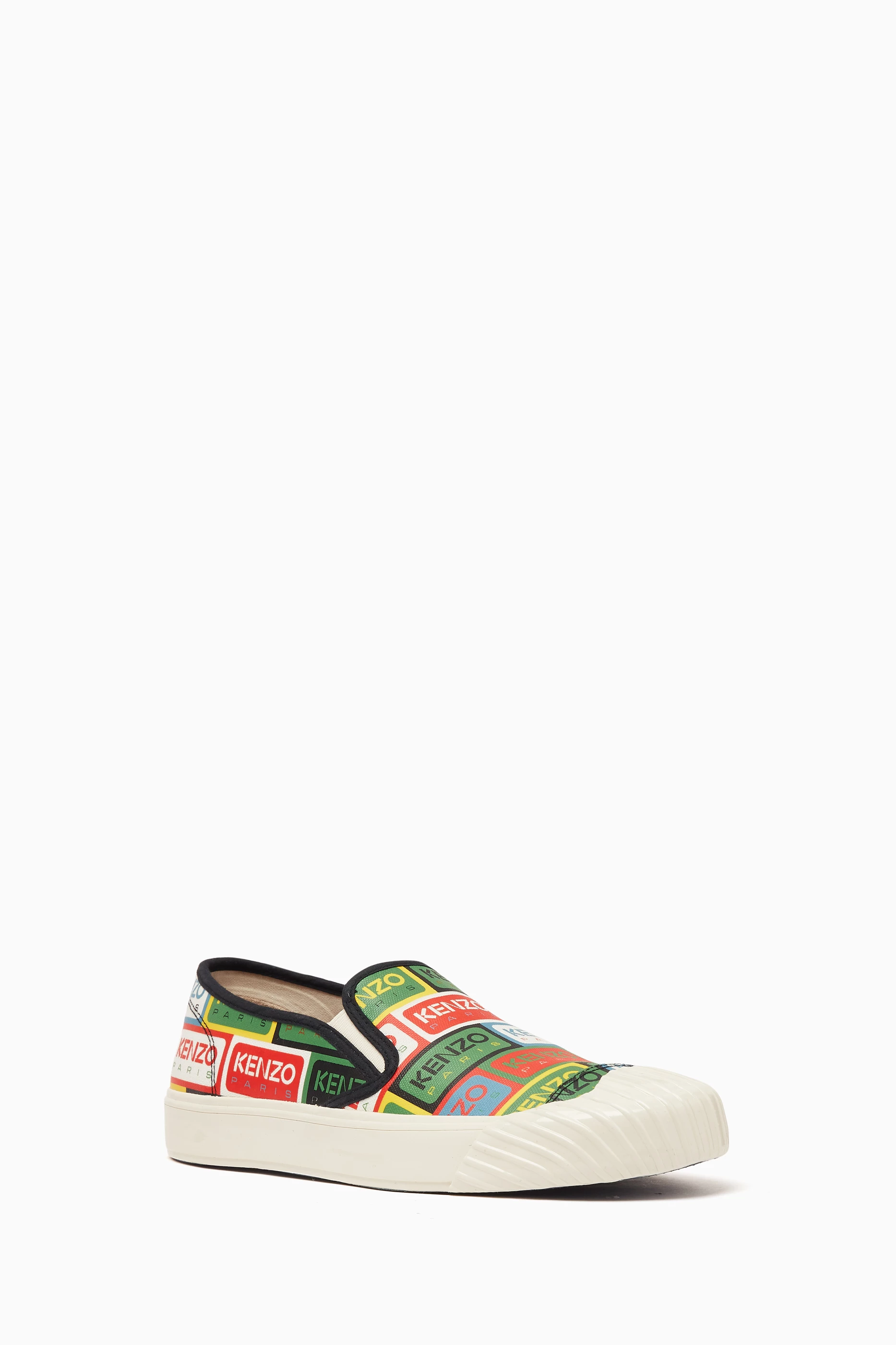 Buy KENZO Multicolour Kenzoschool Slip on Sneakers in Coated canvas For Men Online Ounass Saudi