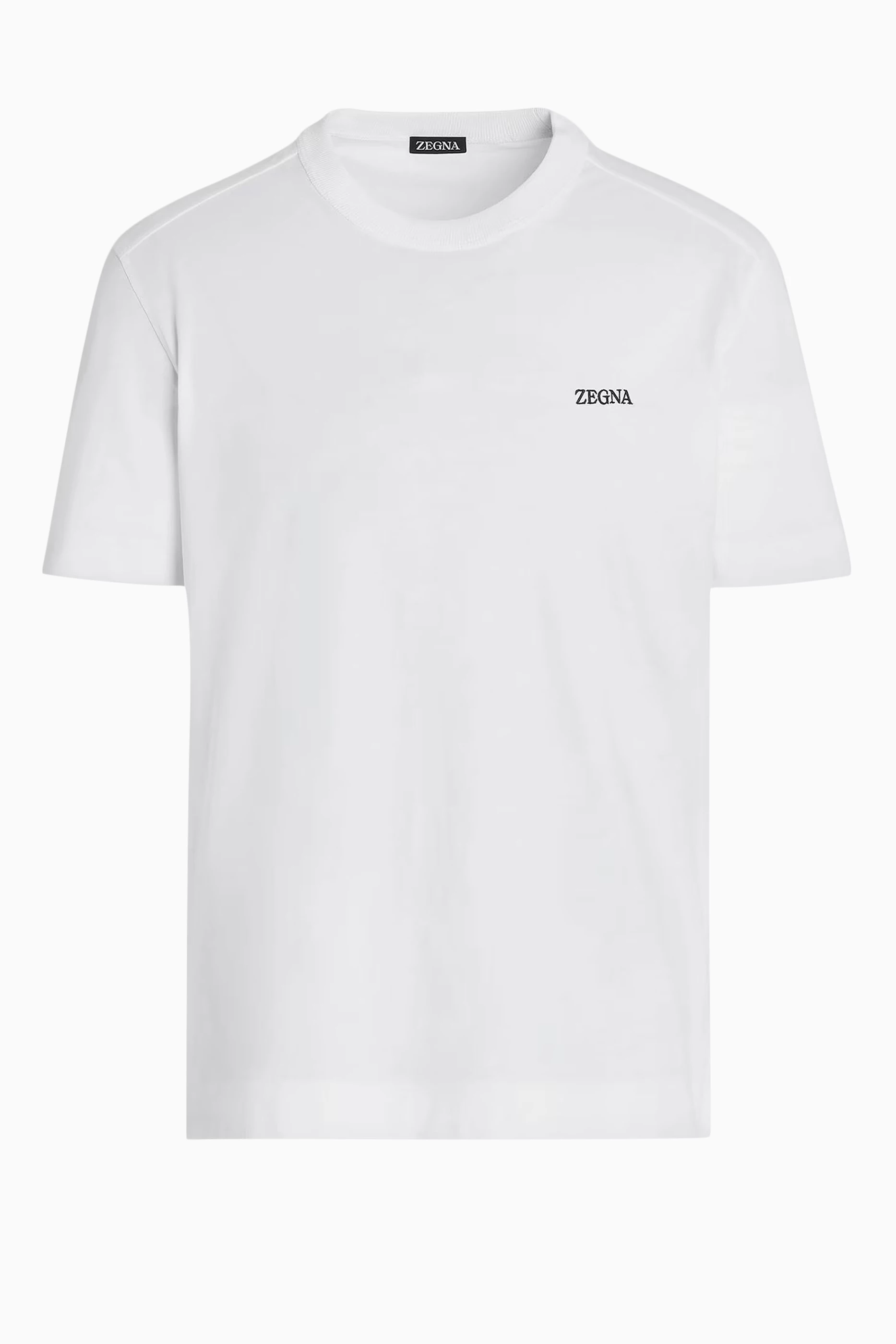 【関税&送料込】Zegna Basic T-Shirt With Logo Embroidery Zegna logo-embroidered Cotton T-shirt | Blue | FARFETCH
