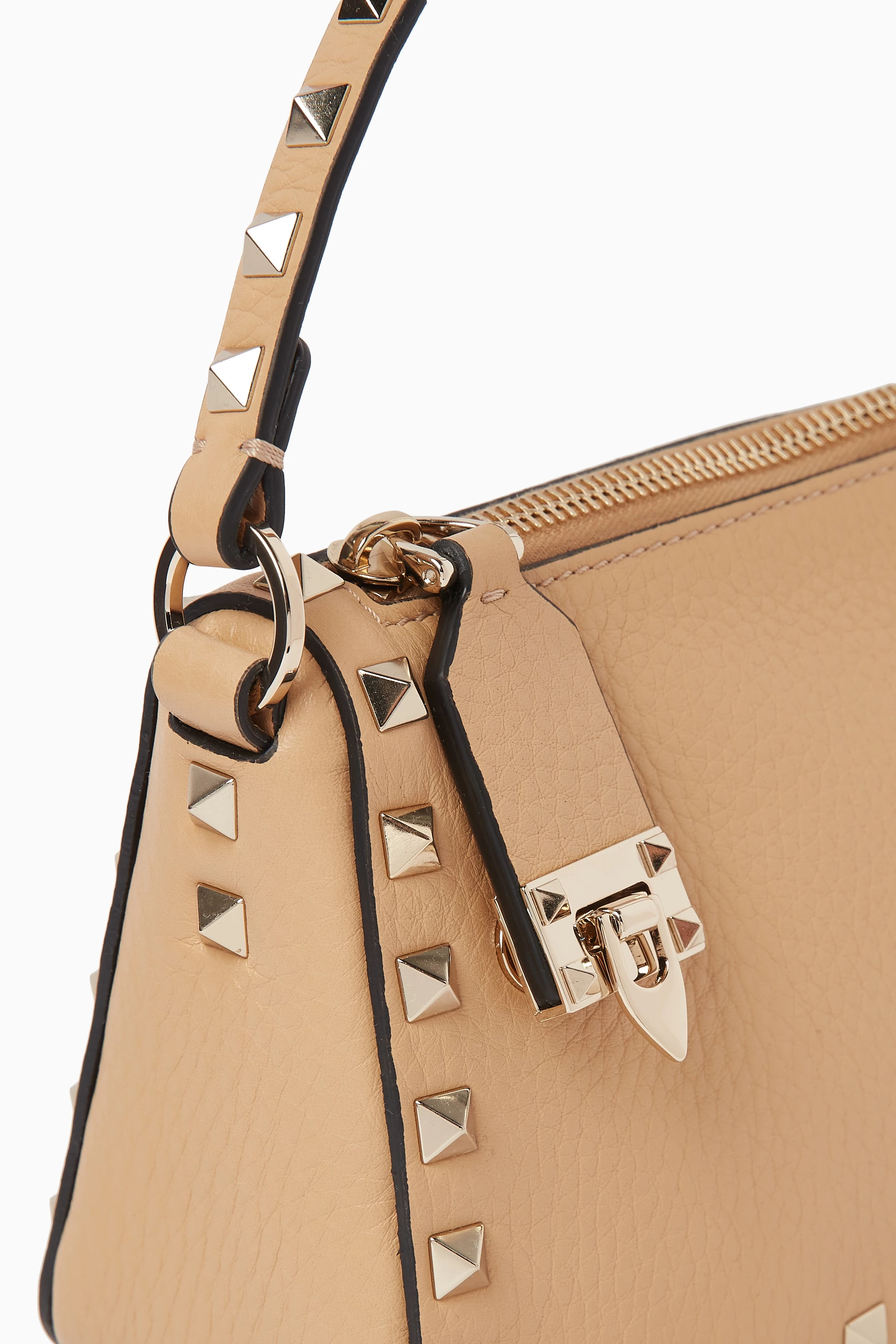 ショルダーバッグ・ポシェット Valentino Garavani  Crossbody Bags Women Leather Brown VALENTINO GARAVANI Brown Croc Embossed Leather Crossbody