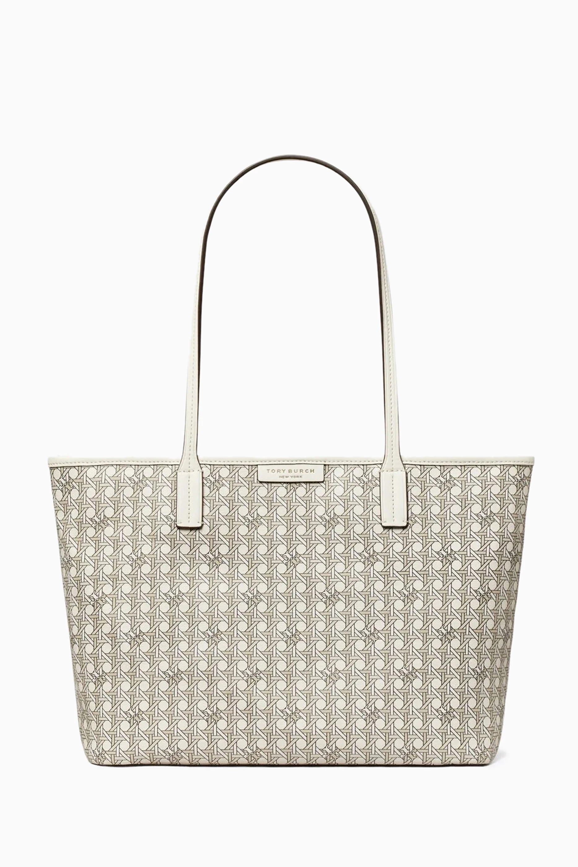 Buy Tory Burch White Ever ready Zip Tote Bag in Coated canvas For Women Online Ounass Saudi