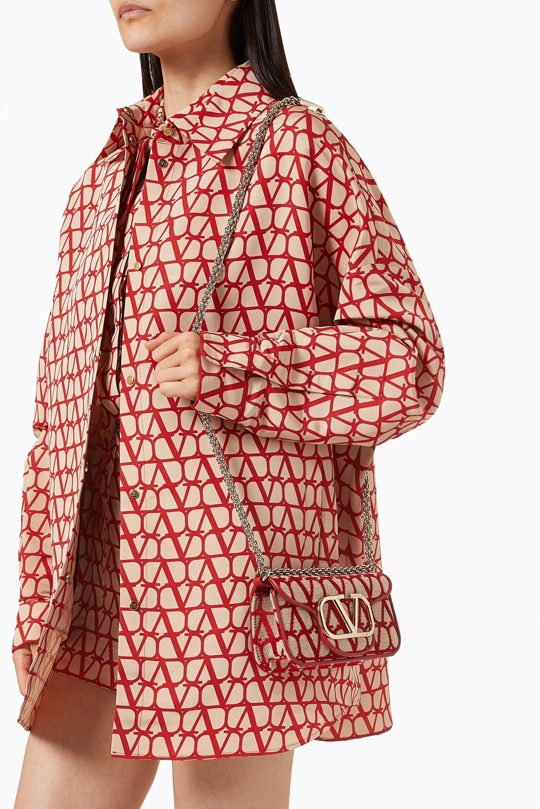 【VALENTINO】LOCO TOILE ICONOGRAPHE MINI SHOULDER BAG Loco' Toile Iconographe Cross Body Mini Bag for Man in