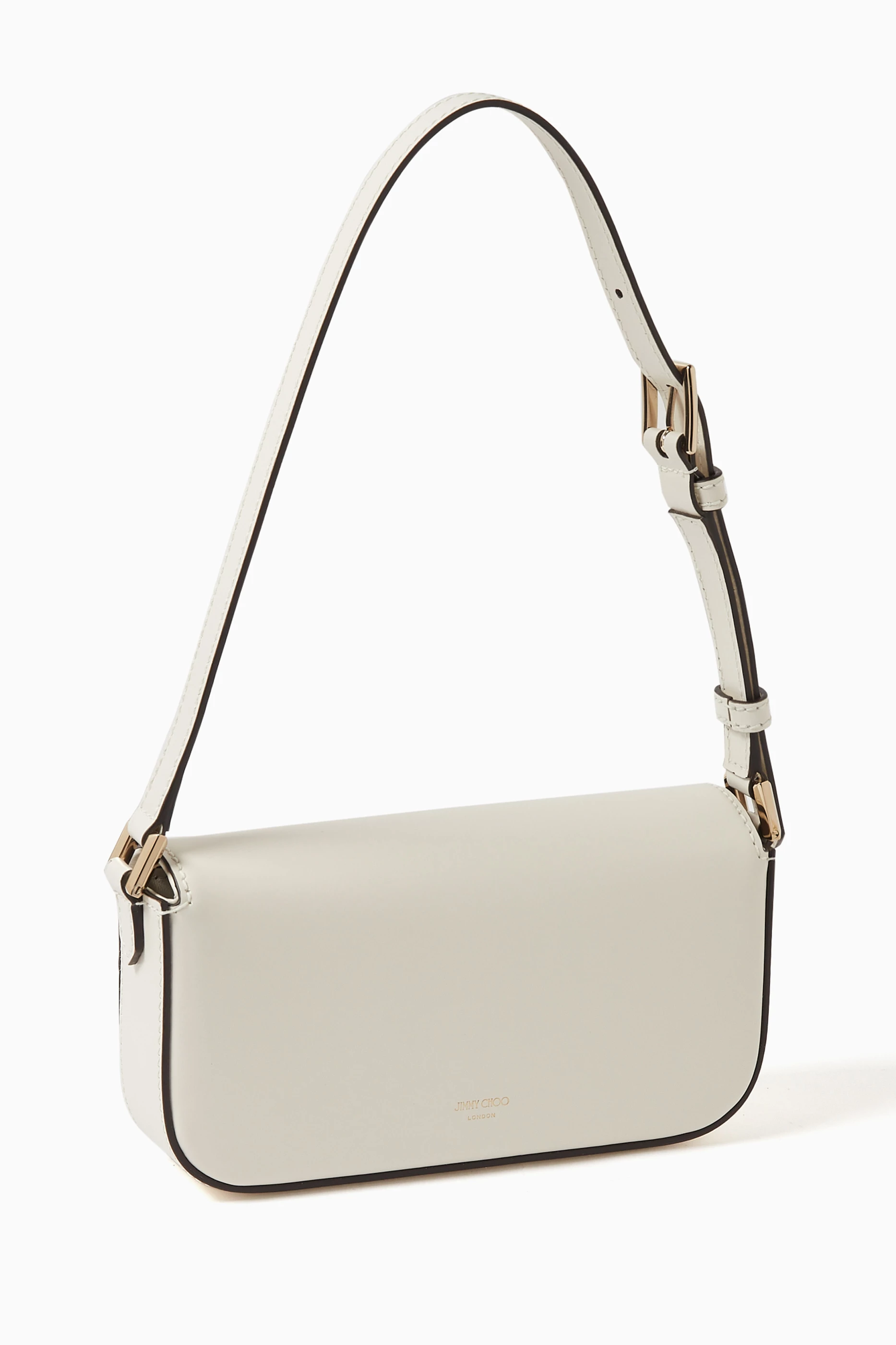 【良品】JIMMY CHOO AVENUE オフホワイト JC ショルダーバッグ JIMMY CHOO - 【良品】JIMMY CHOO AVENUE オフホワイト JC ショルダー