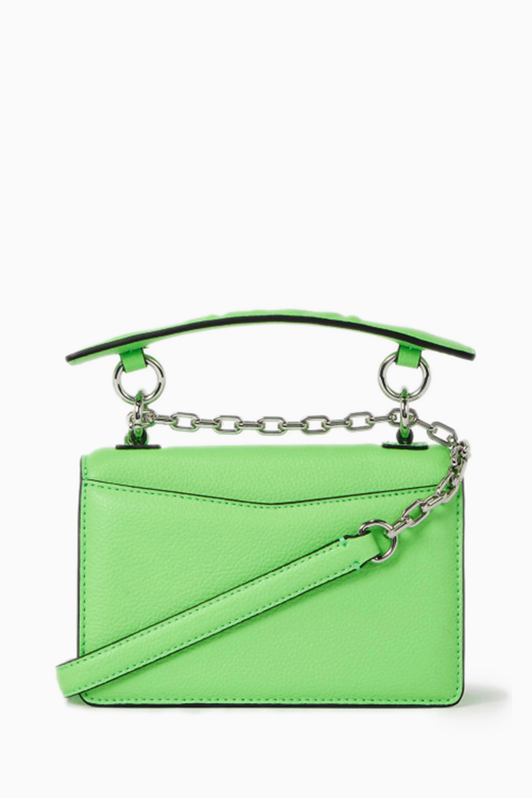 Buy KARL LAGERFELD Green K/Seven Shoulder Bag in Grained Leather