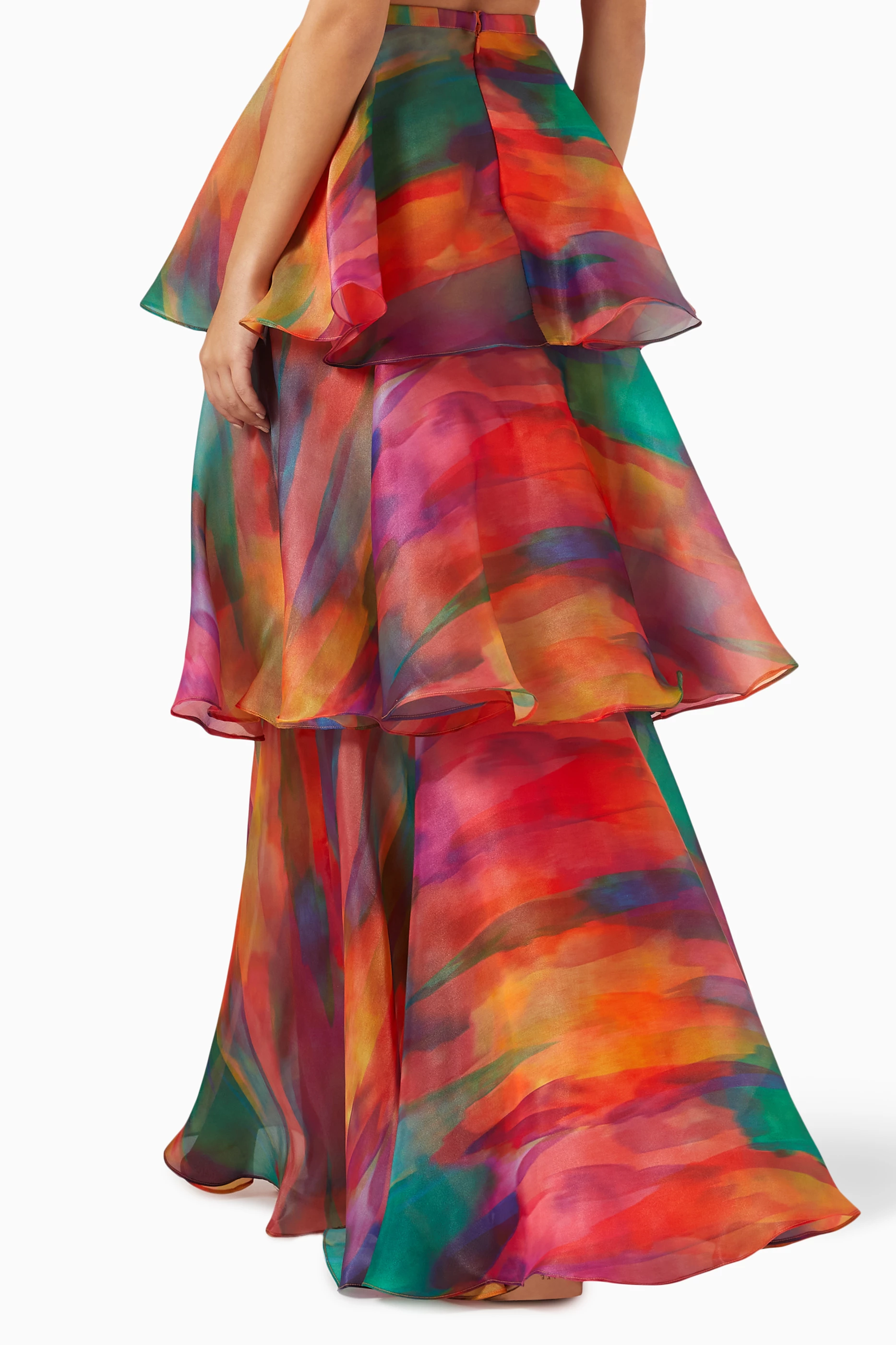Yaura high waist maxi skirt outlet