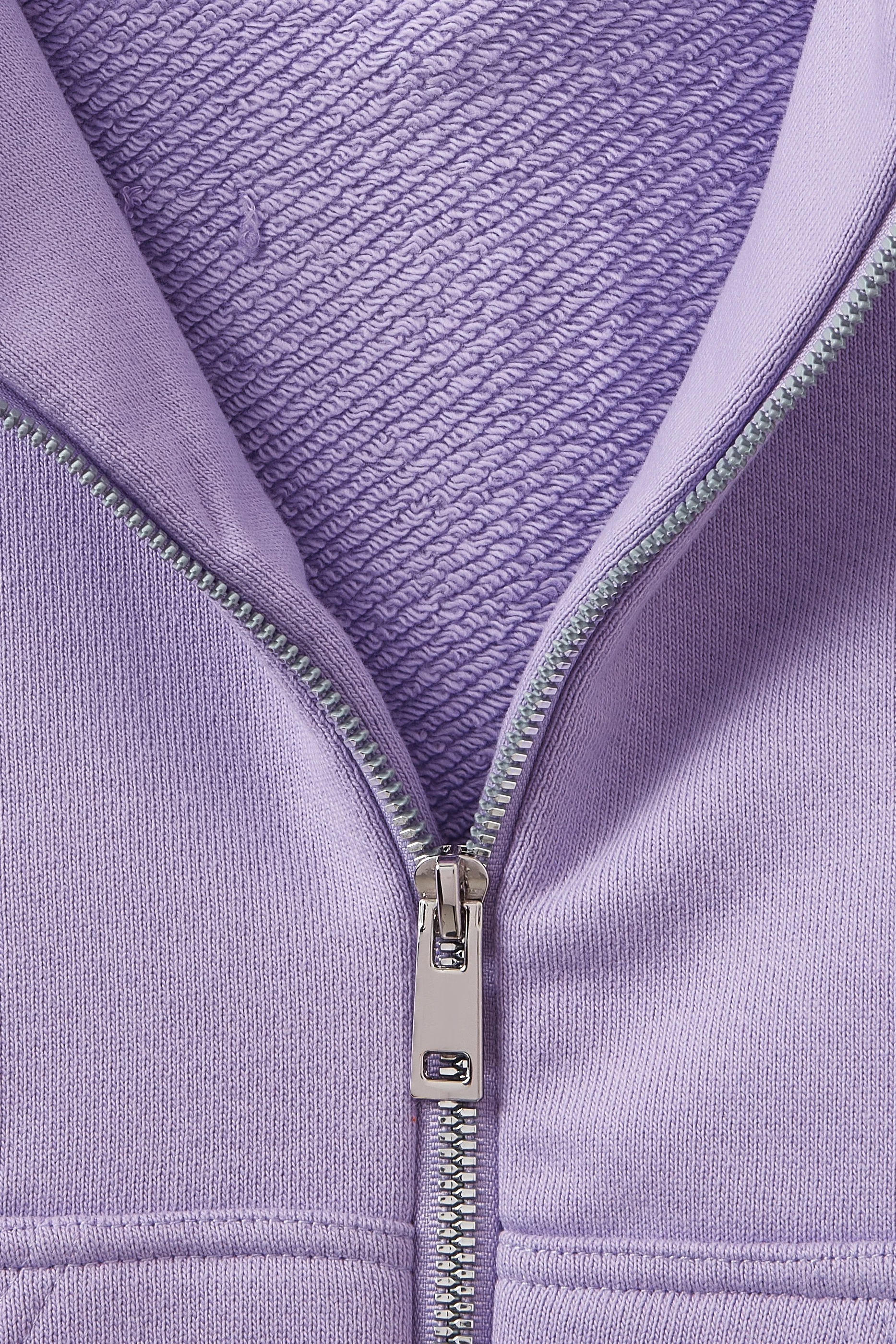 Light purple zip up hoodie top