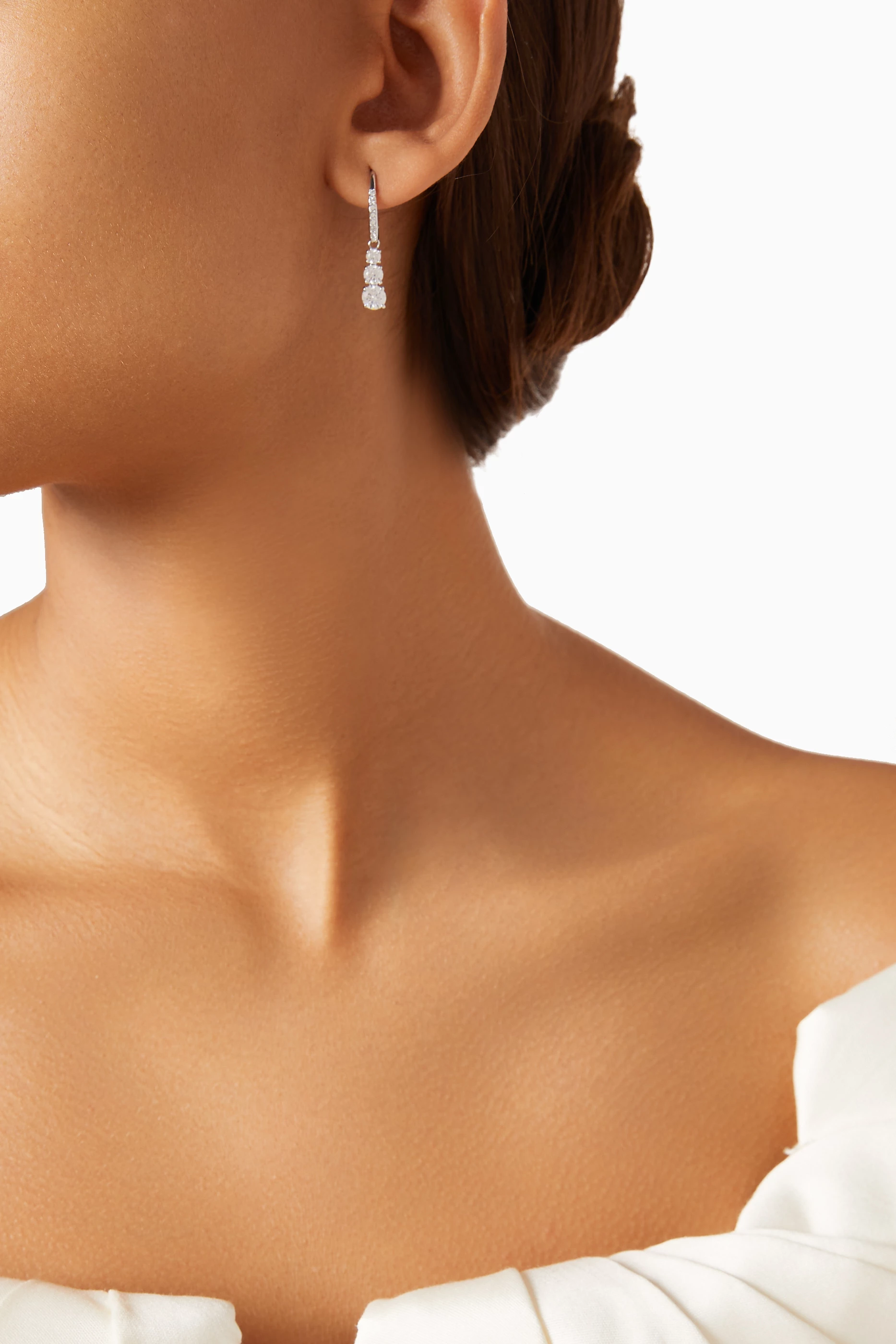 Swarovski attract trilogy round pierced earrings sales