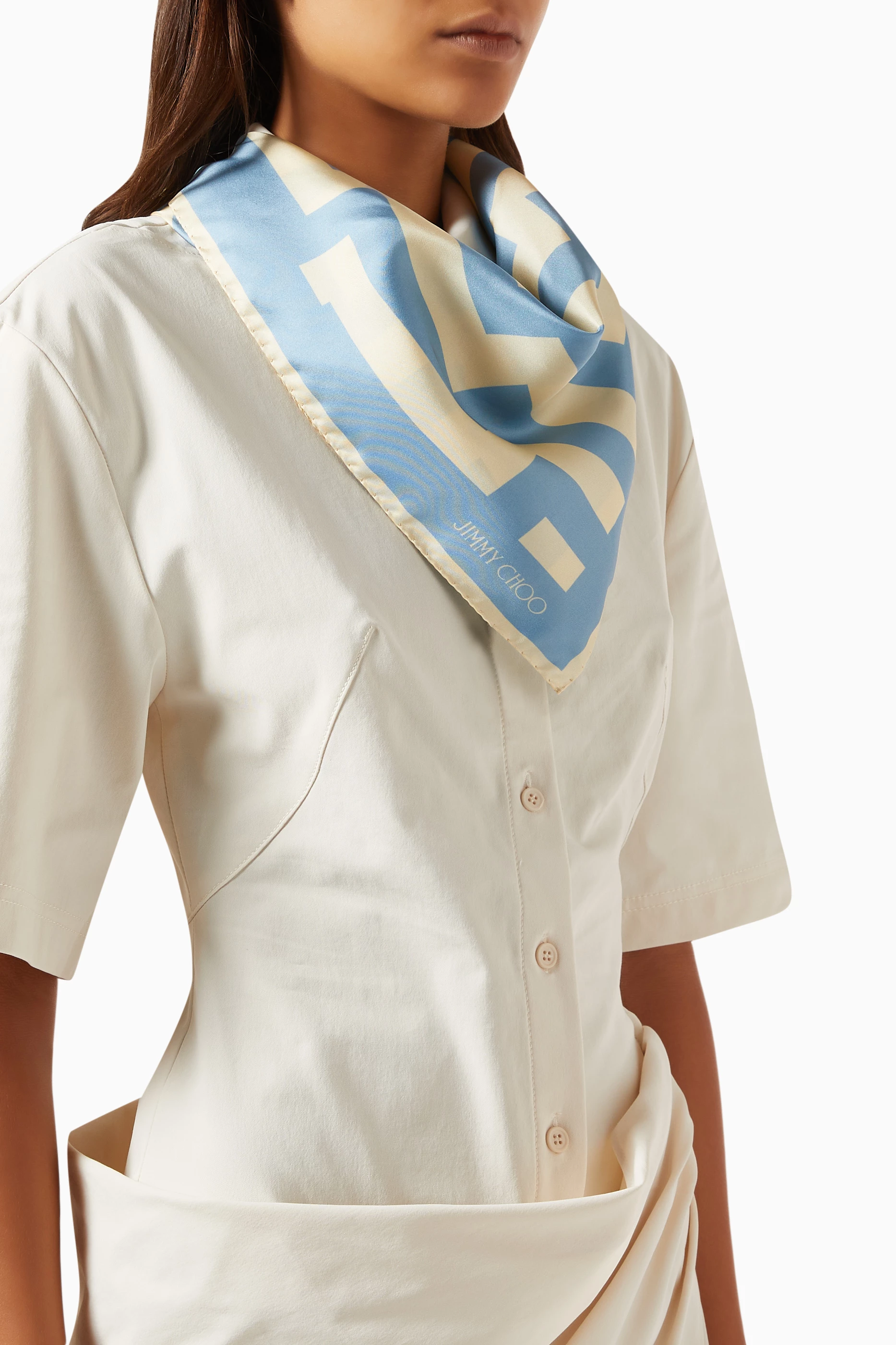 スカーフ Jimmy Choo SCARF (RETAS821 SMOKEYBLUE) スカーフ Jimmy Choo SCARF (RETAS821 SMOKEYBLUE) JIMMY CHOO