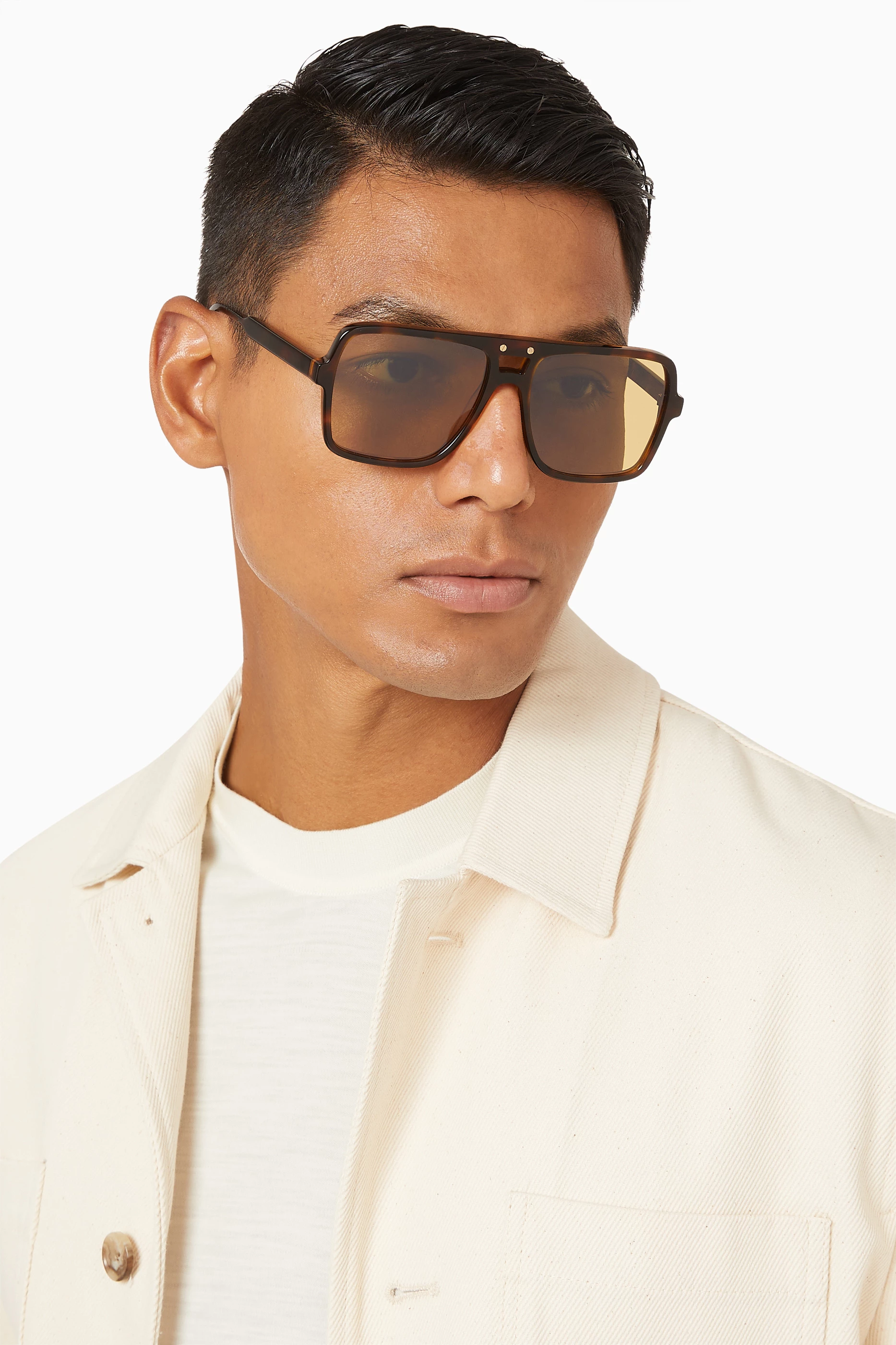 Jimmy Fairly Nax Aviator Glasses NEW Jimmy Fairly Lars Sunglasses - Light Brown – Sloane Boutique main image 2
