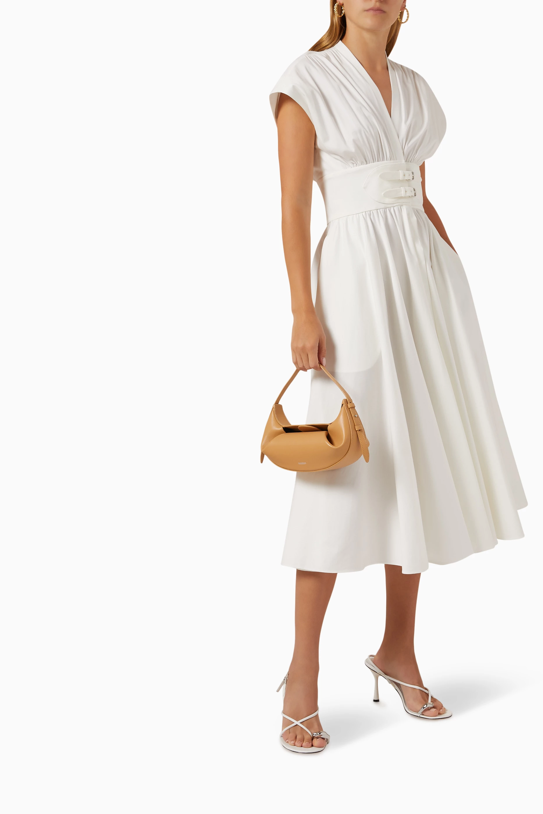 white dress midi formal Velvi - Kennedy Midi Dress - White