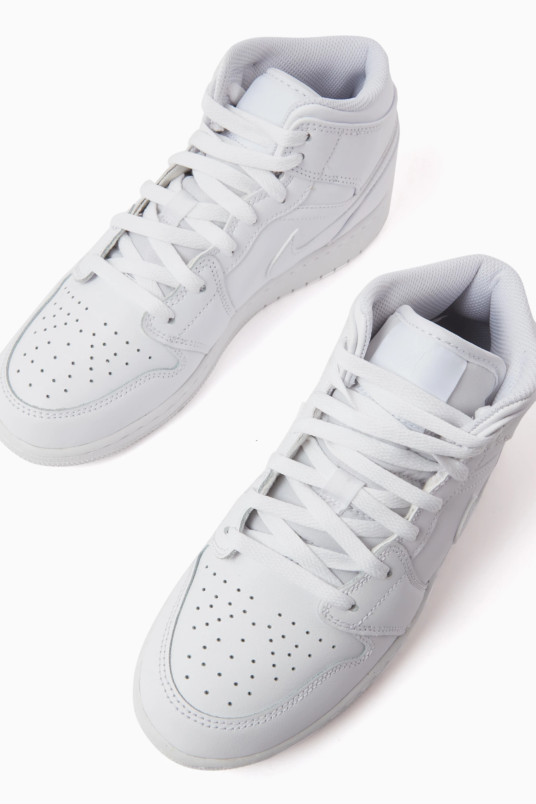 Buy Nike White Air Jordan Mid-top Sneakers in Leather For Boys