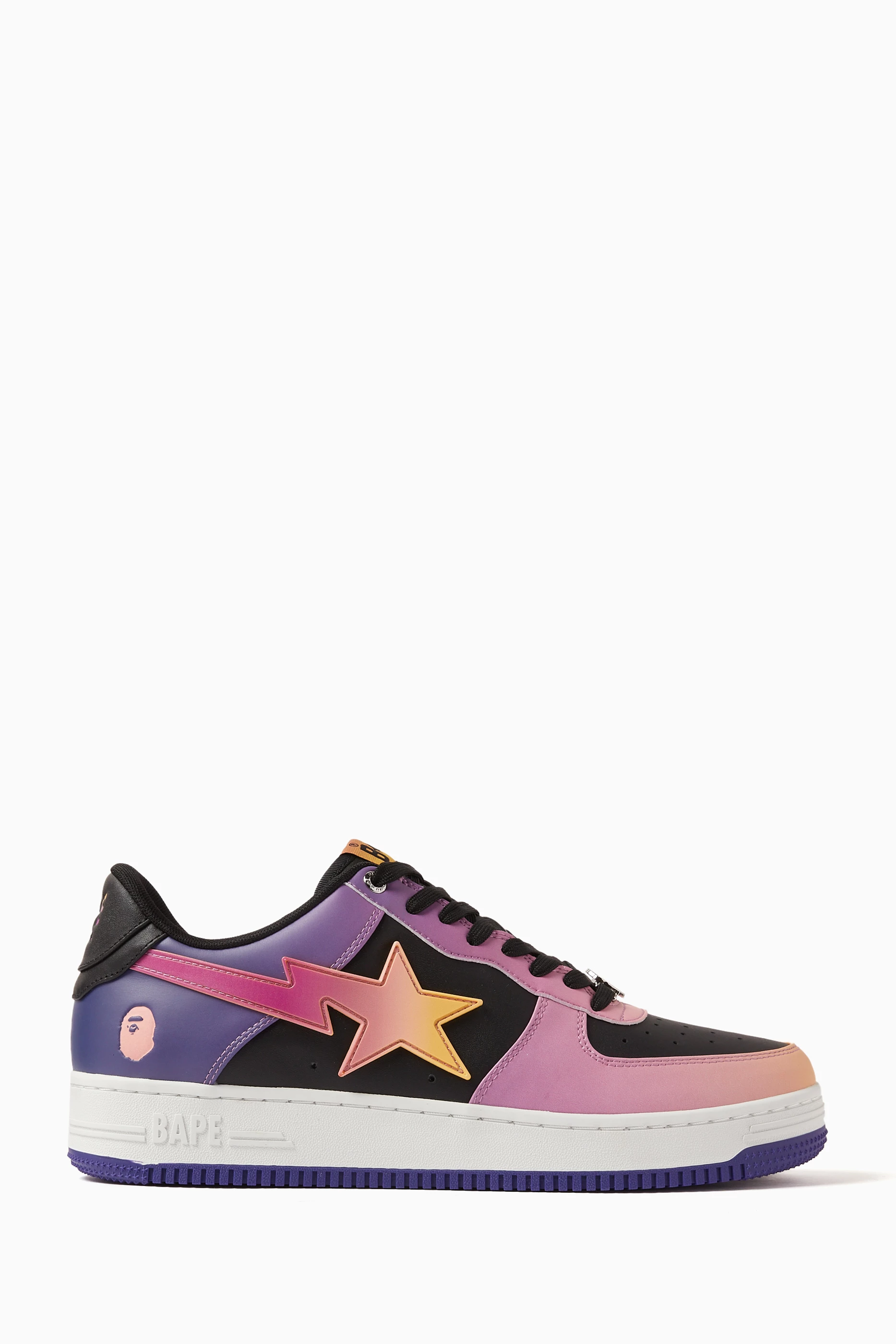 Purple bape shoes sale