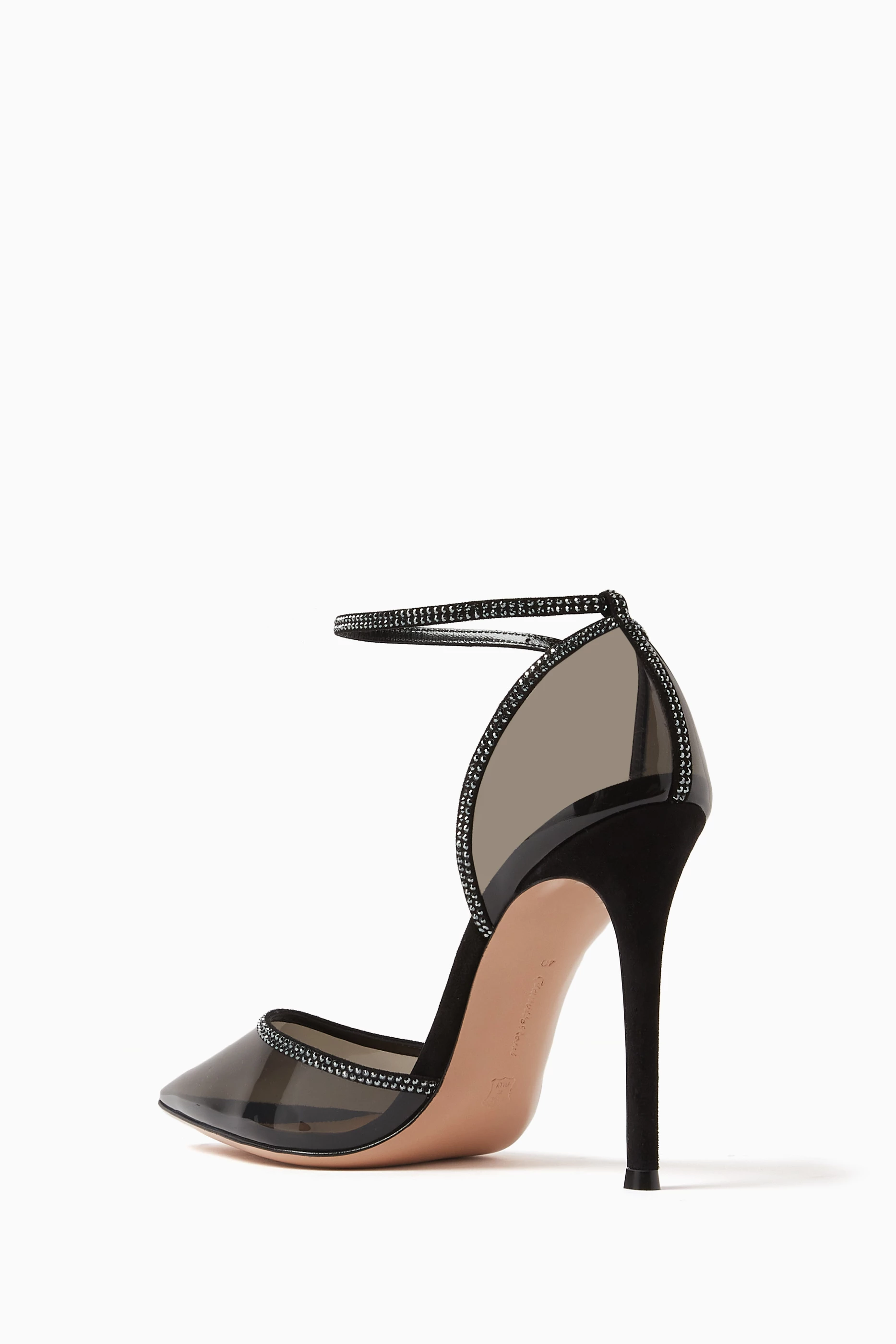 Buy Gianvito Rossi Black Sabin 105 Crystal embellished Pumps in Plexi For Women Online Ounass Saudi