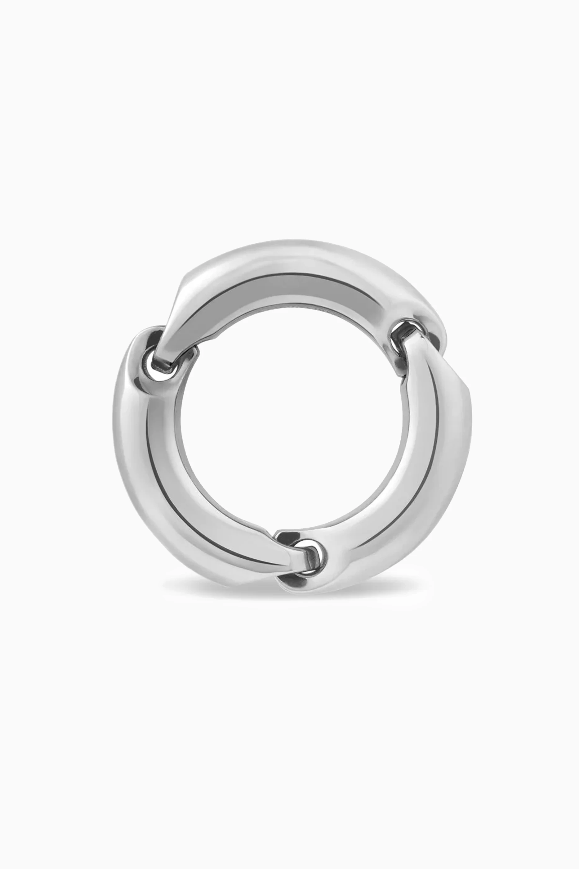 Buy Balenciaga Silver Solid 2.0 Ring in Brass For UNISEX
