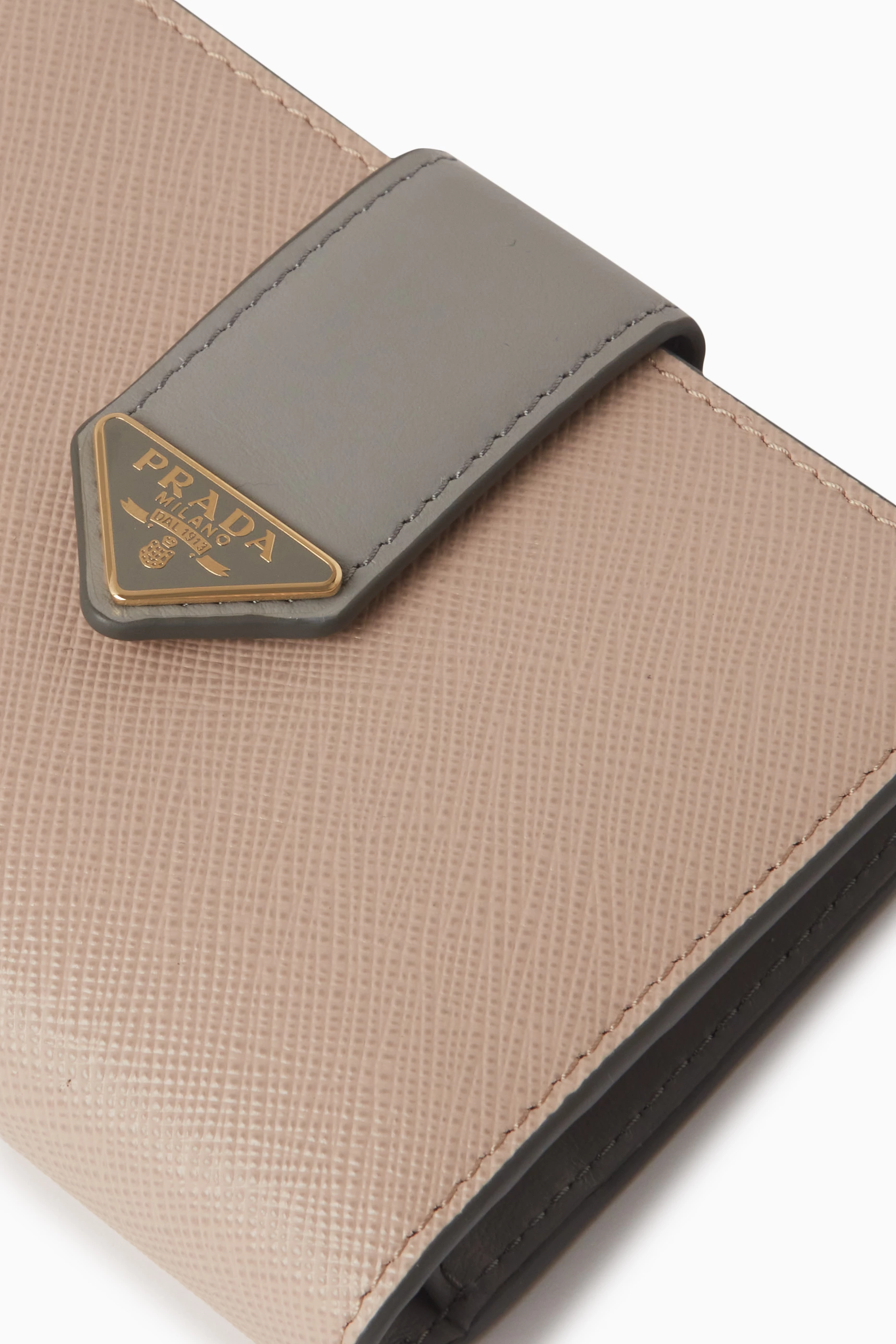 Prada medium saffiano tab wallet shop