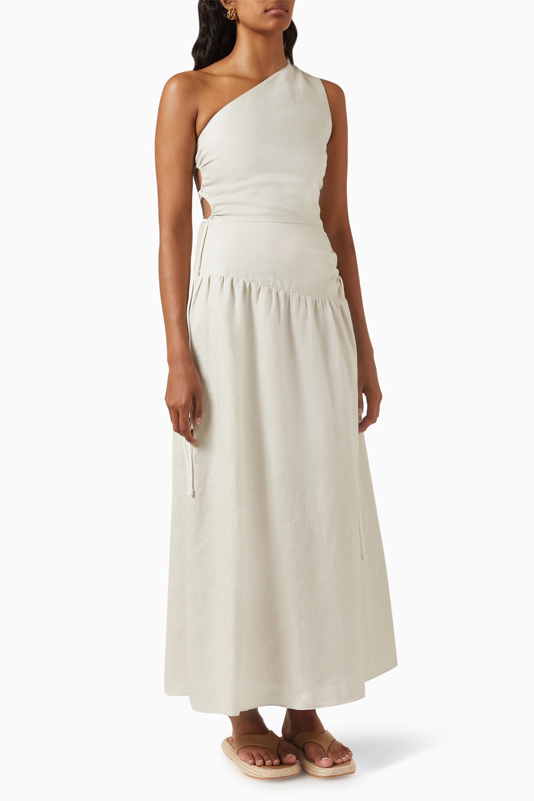 Buy SIR The Label Neutral D Orsay Corded Maxi Dress in Linen For Women Online Ounass Saudi