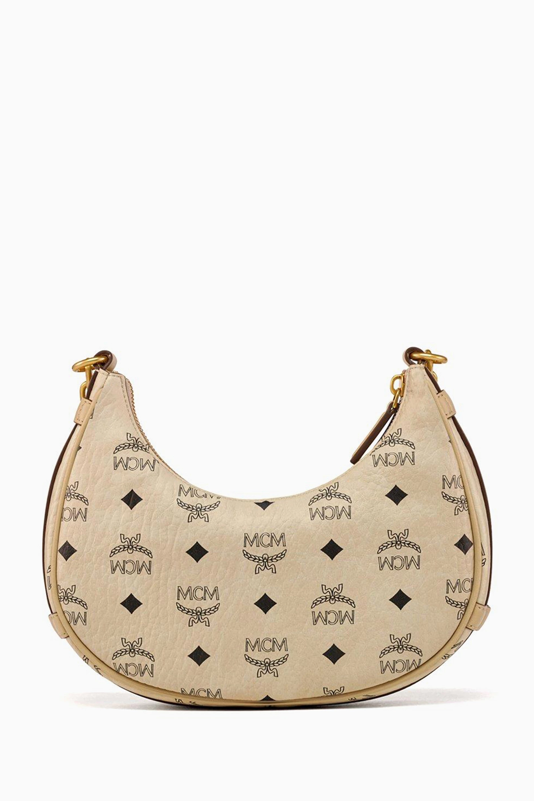 MCMミディアム Klara モノグラムレザー ホーボーバッグ MCM $880 KLARA Monogram Leather Hobo Shoulder Crossbody