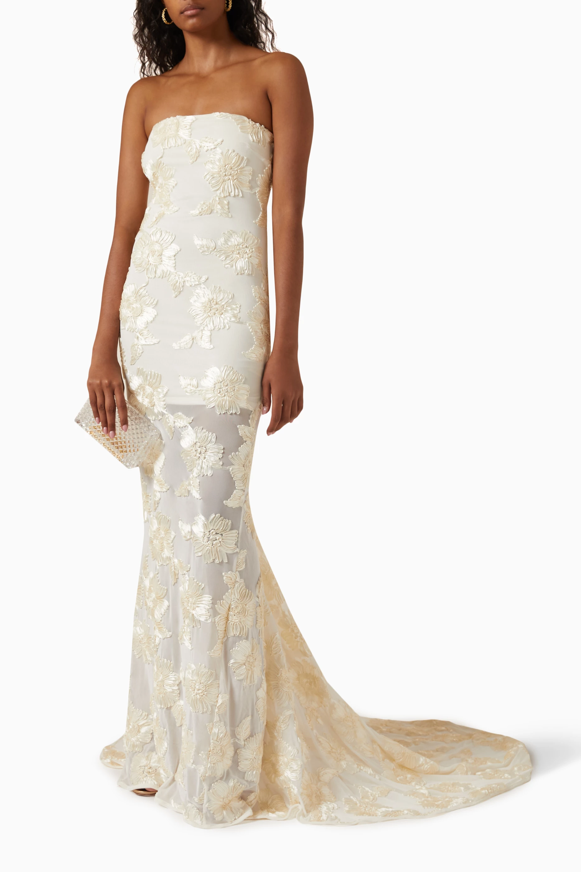 【関税&送料込】Rotate Birger Christensen Cream-Colored Dres Maxi Dresses | Shop glamorous at ROTATE Birger Christensen