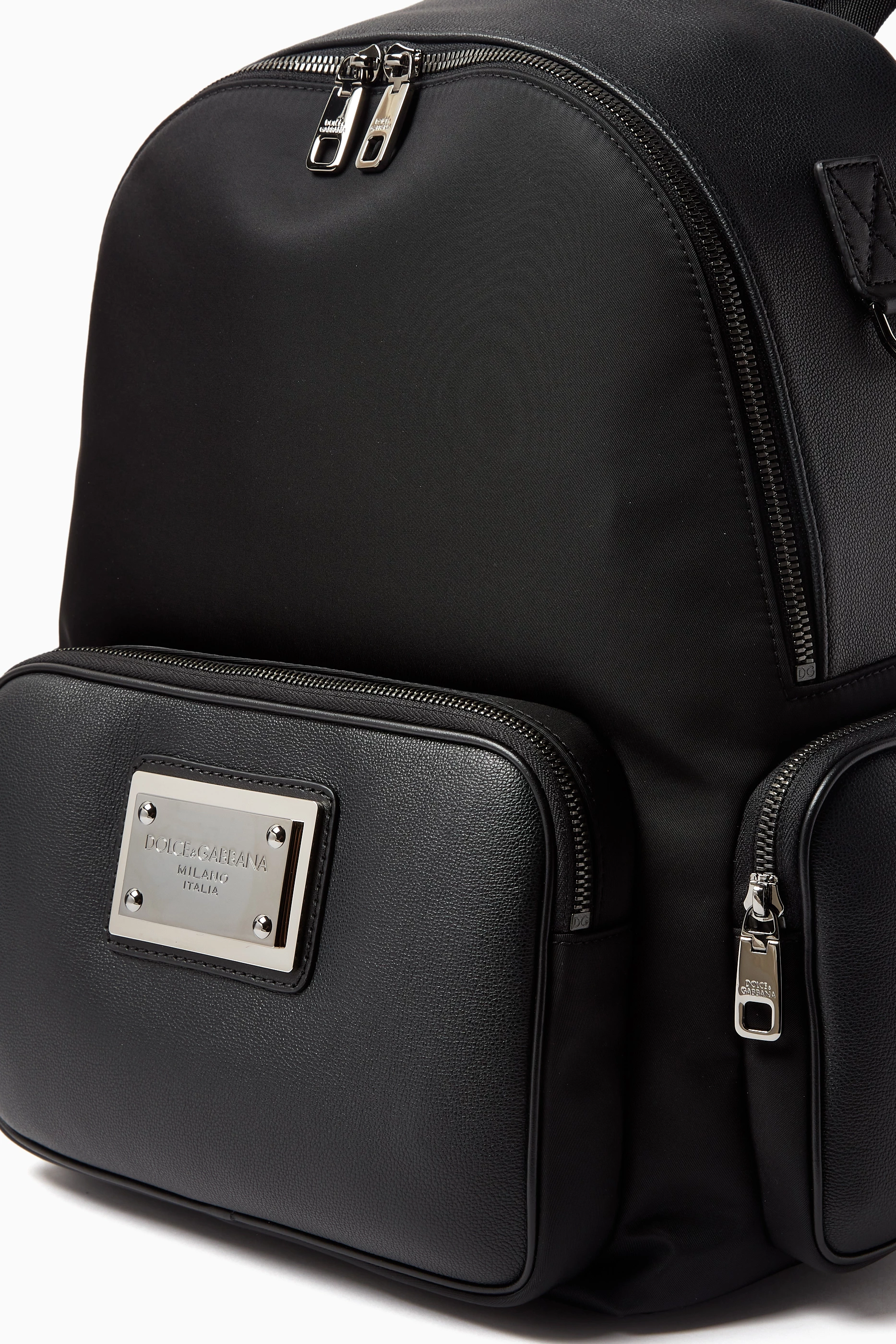 Buy Dolce Gabbana Black Backpack in Nylon Grainy Leather For Men Online Ounass Saudi