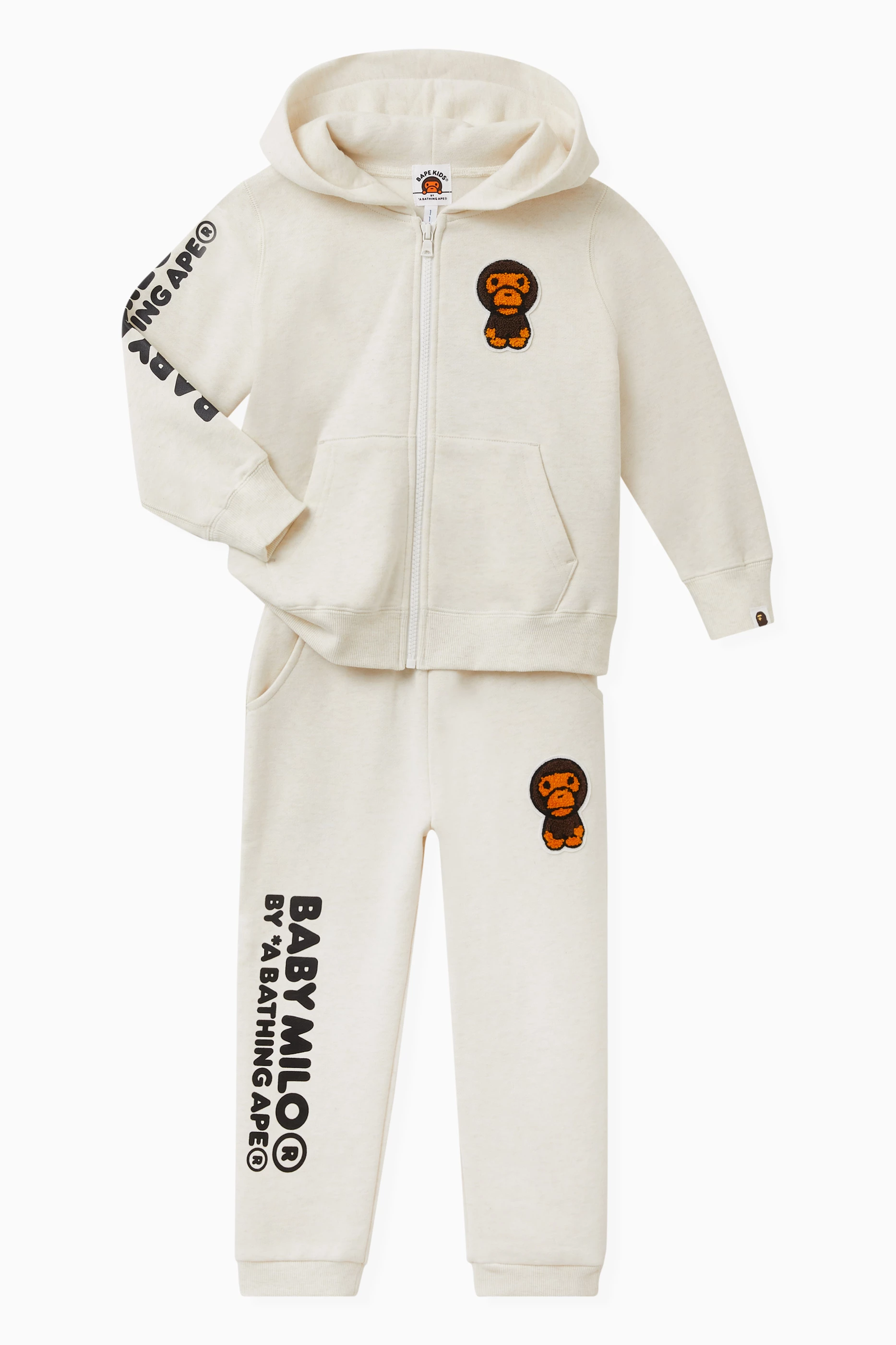 Buy A Bathing Ape White Baby Milo Toy Box Zip Hoodie For Boys Online Ounass Saudi